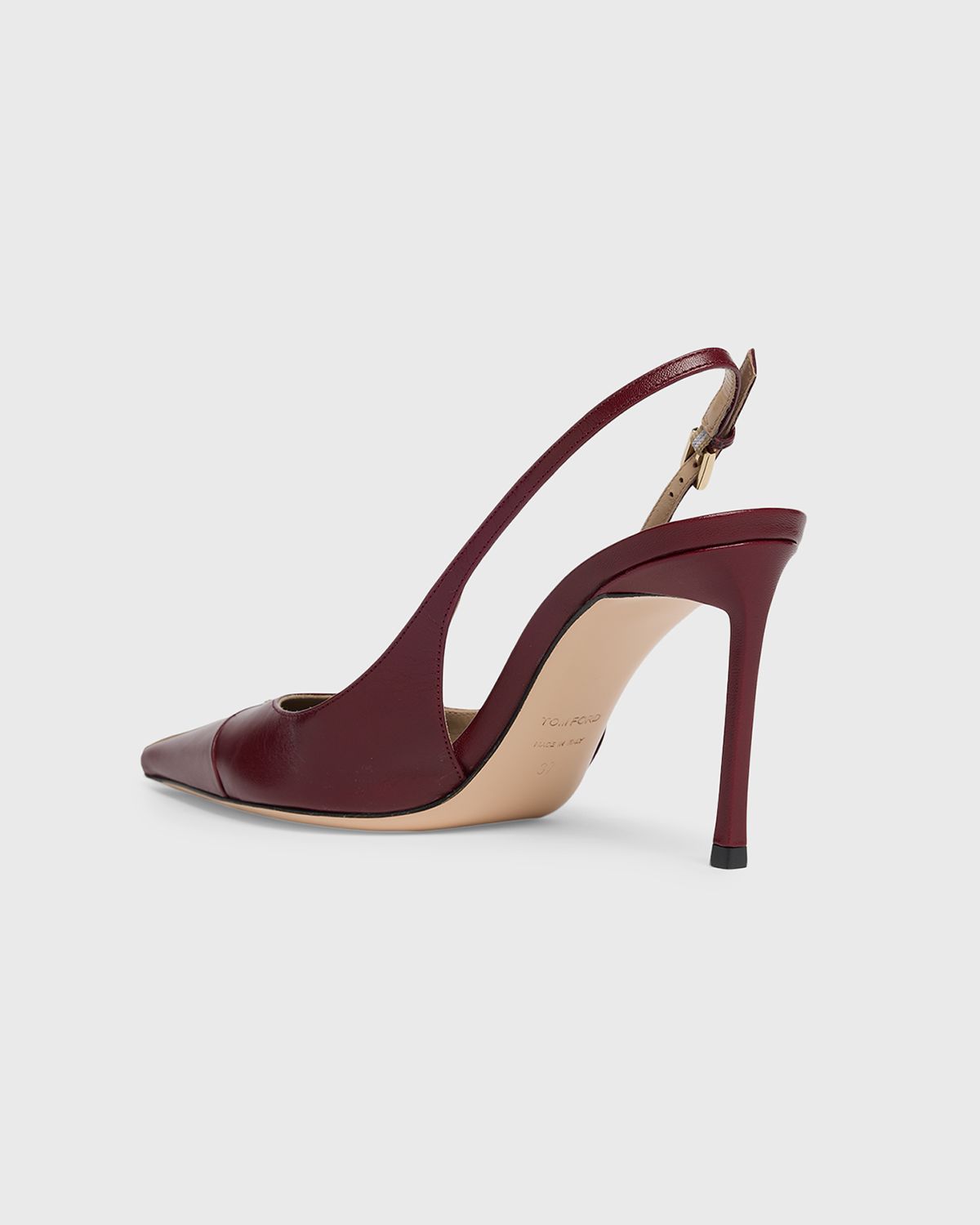 TOM FORD 85mm Shiny Kid Leather Slingback Pumps | Thumbnail 2