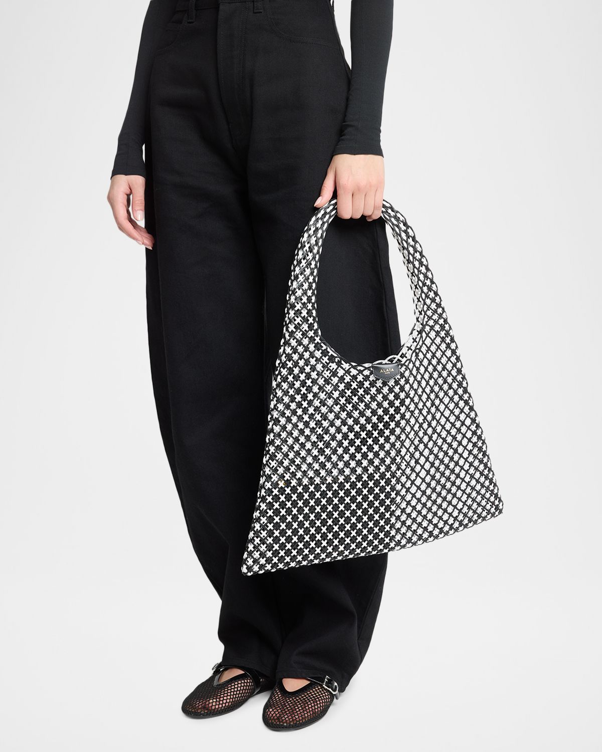 ALAÏA Woven Leather Hobo Bag | Thumbnail 7 ALAÏA Woven Leather Hobo Bag | Thumbnail 7