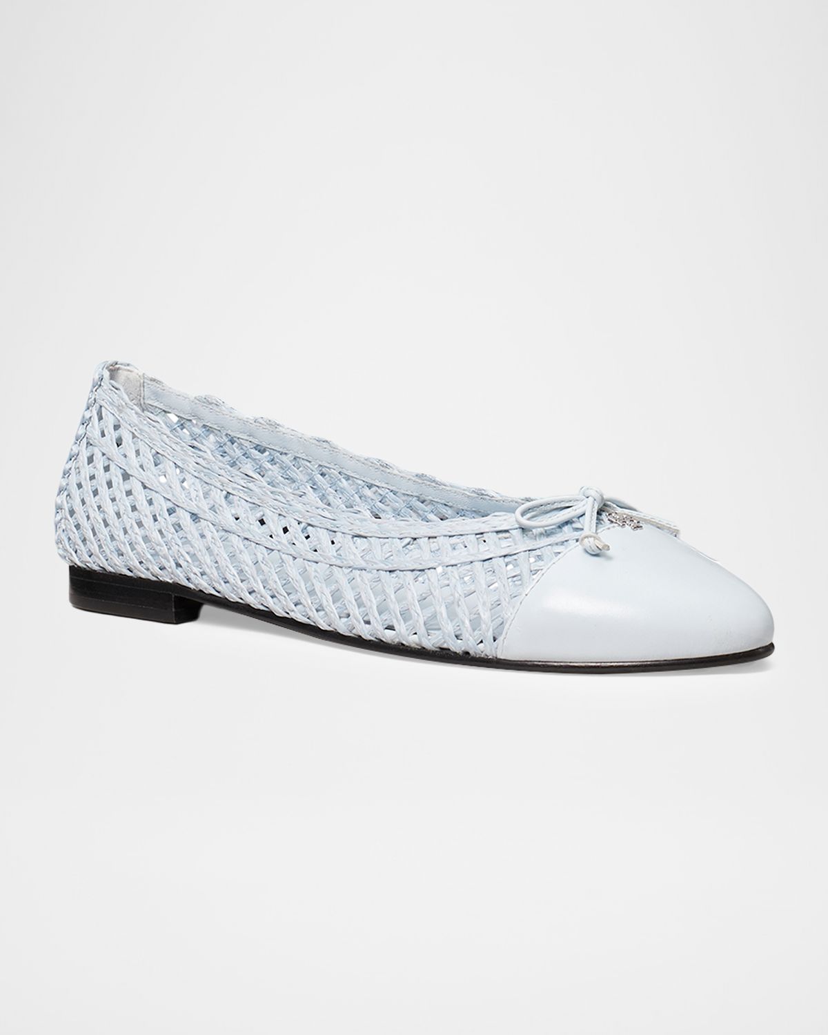 Tory Burch Woven Leather Cap-Toe Ballerina Flats | Thumbnail 4 Tory Burch Woven Leather Cap-Toe Ballerina Flats | Thumbnail 4