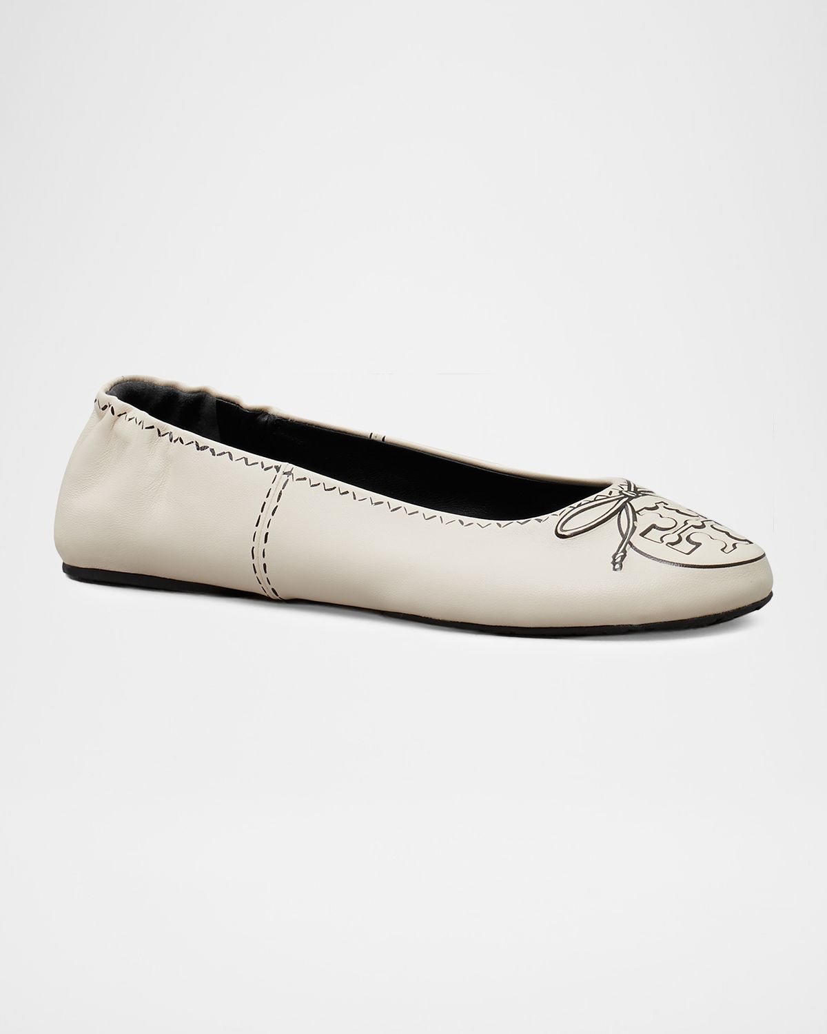 Tory Burch Reva Travel Leather Ballerina Flats | Thumbnail 4 Tory Burch Reva Travel Leather Ballerina Flats | Thumbnail 4
