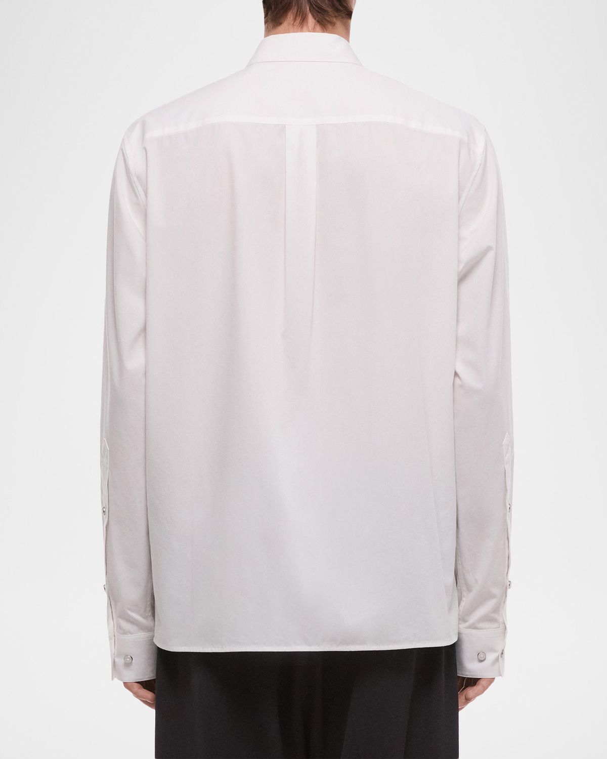 Helmut Lang Men 's Wardrobe Covered-Placked Poplin Sport Shirt | Thumbnail 3 Helmut Lang Men 's Wardrobe Covered-Placked Poplin Sport Shirt | Thumbnail 3