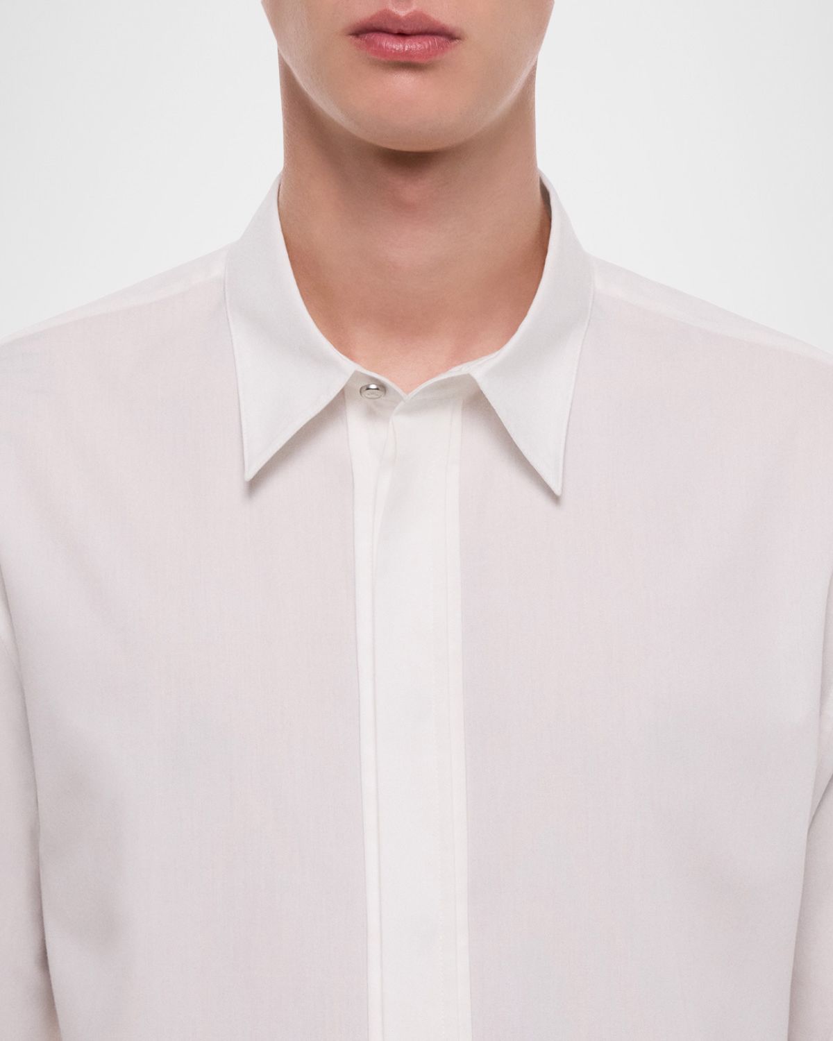 Helmut Lang Men 's Wardrobe Covered-Placked Poplin Sport Shirt | Thumbnail 5 Helmut Lang Men 's Wardrobe Covered-Placked Poplin Sport Shirt | Thumbnail 5
