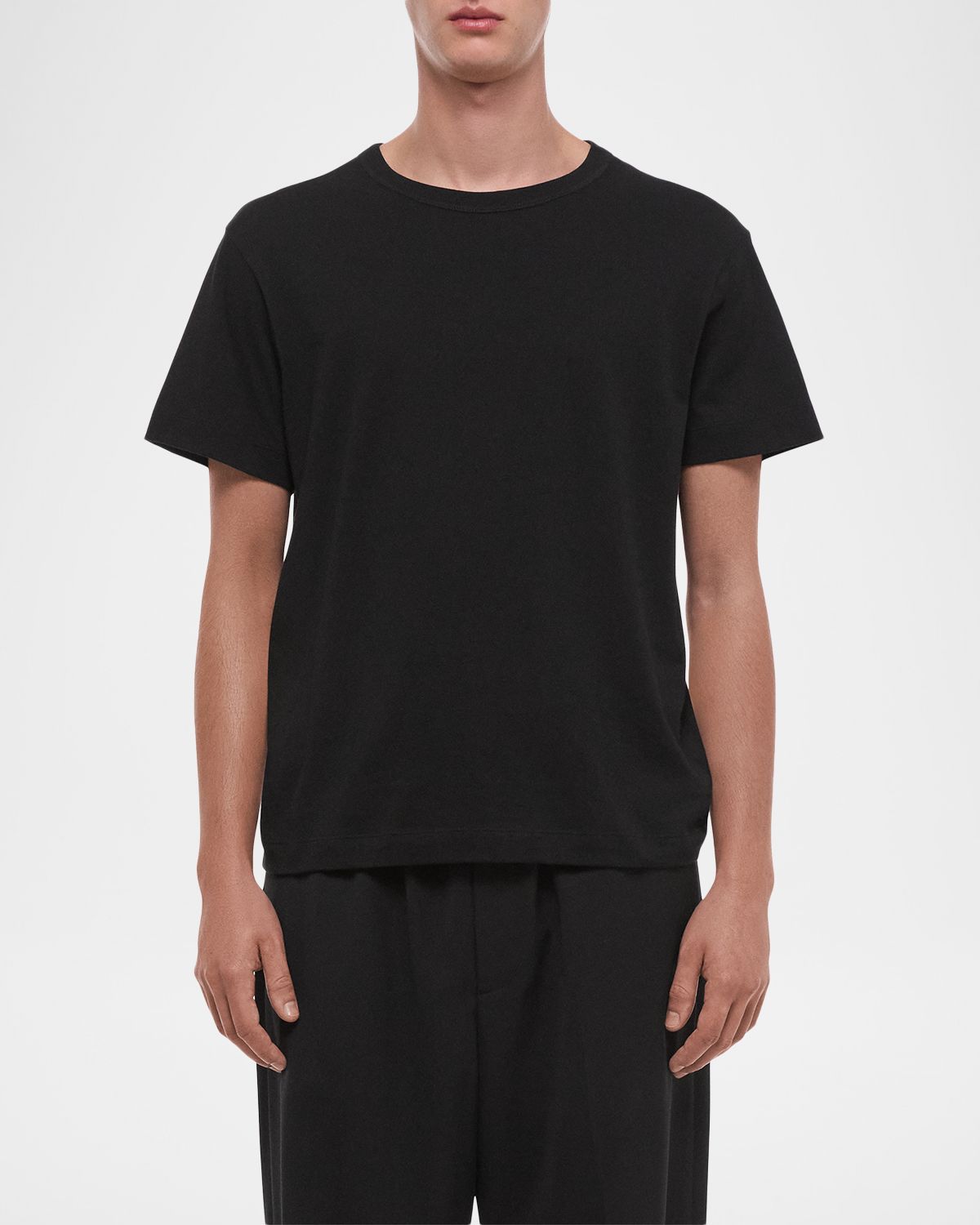 Helmut Lang Men 's Wardrobe Solid Cotton Crewneck T-Shirt | Thumbnail 4