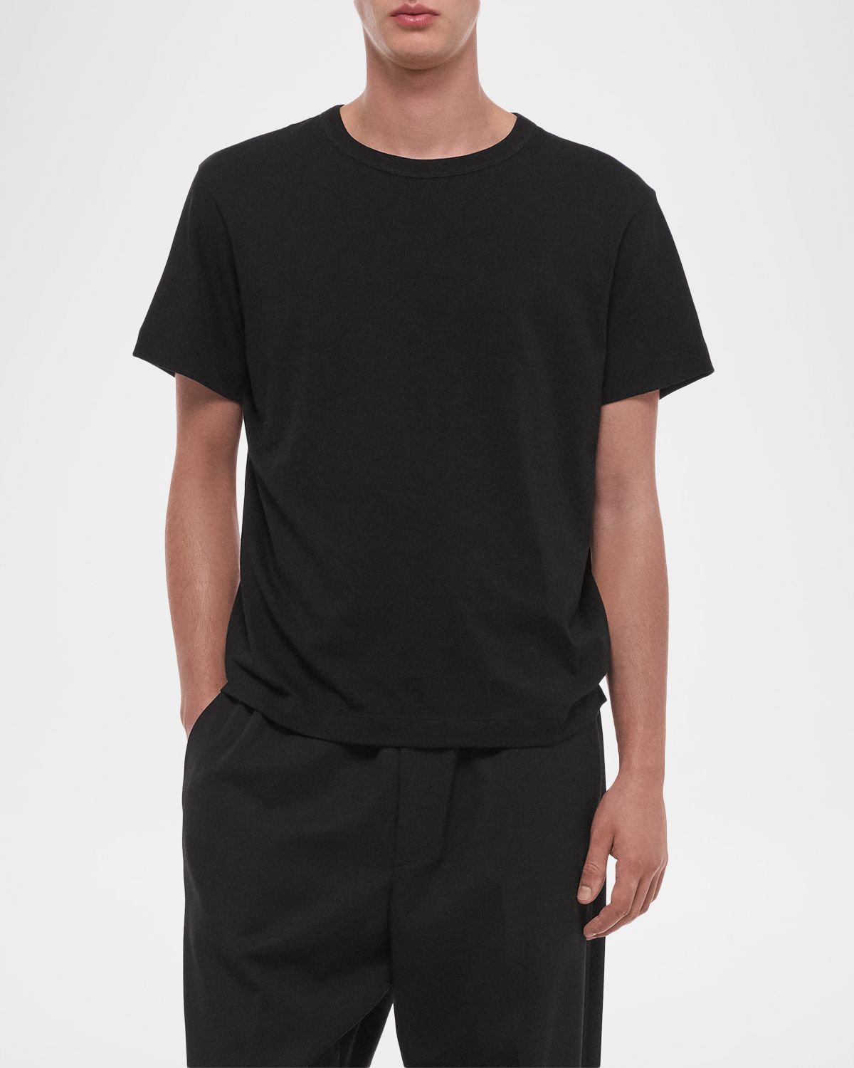 Helmut Lang Men 's Wardrobe Solid Cotton Crewneck T-Shirt | Thumbnail 6