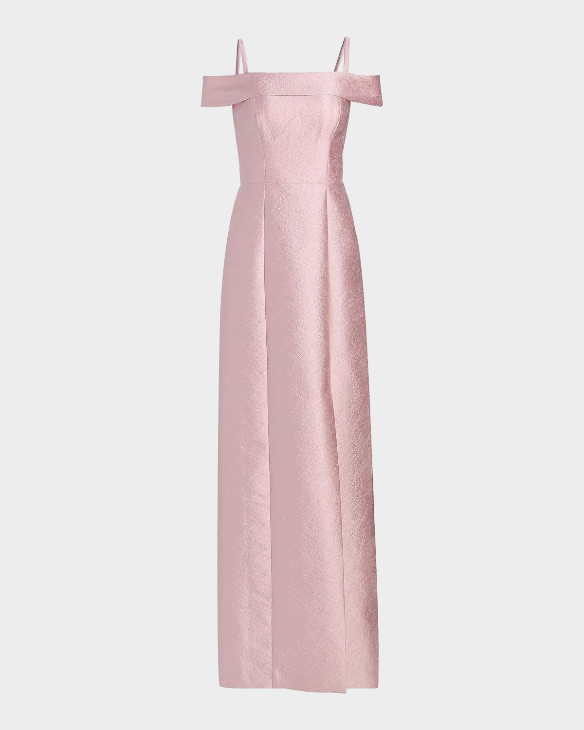Kay Unger New York Edith Jacquard Off-The-Shoulder Column Gown