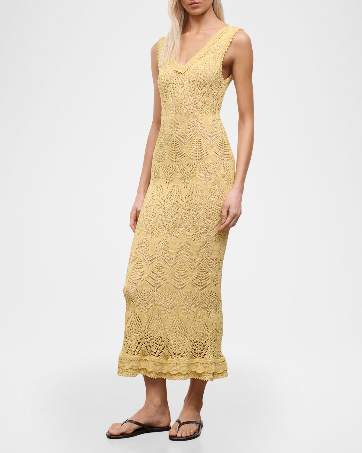 STAUD Roan Pointelle-Knit Maxi Dress | Thumbnail 5 STAUD Roan Pointelle-Knit Maxi Dress | Thumbnail 5