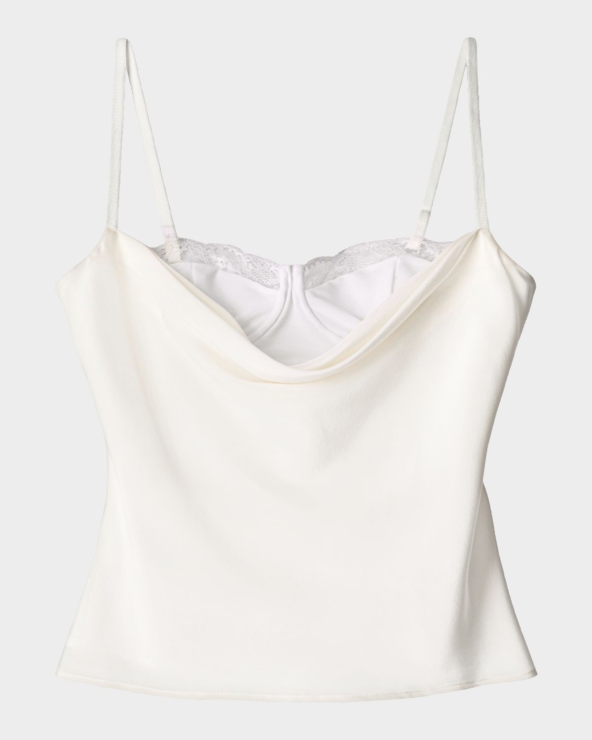 STAUD Evangeline Silk Bra Top