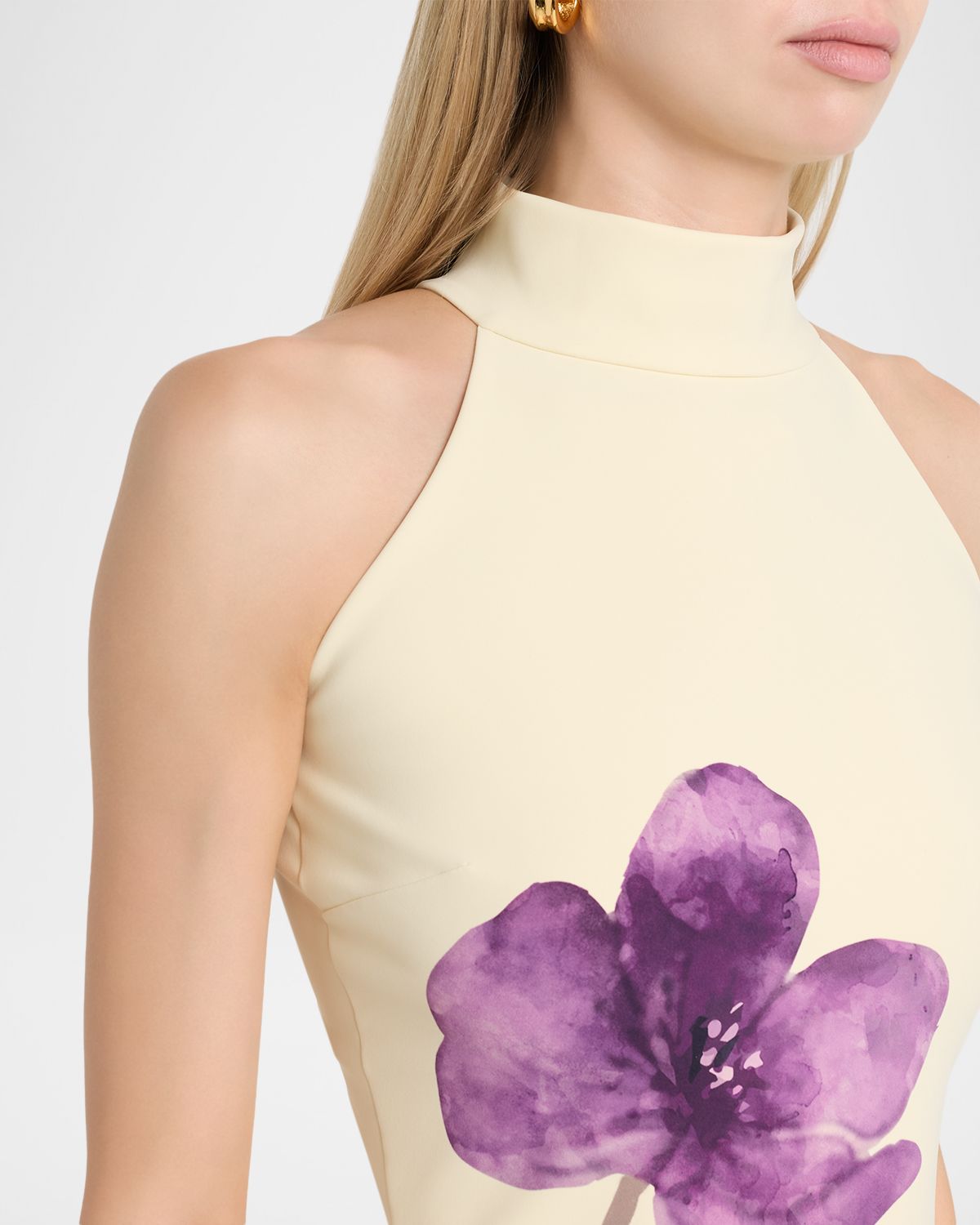 Chiara Boni La Petite Robe Gudrum Floral-Print Halter Mermaid Gown | Thumbnail 5 Chiara Boni La Petite Robe Gudrum Floral-Print Halter Mermaid Gown | Thumbnail 5