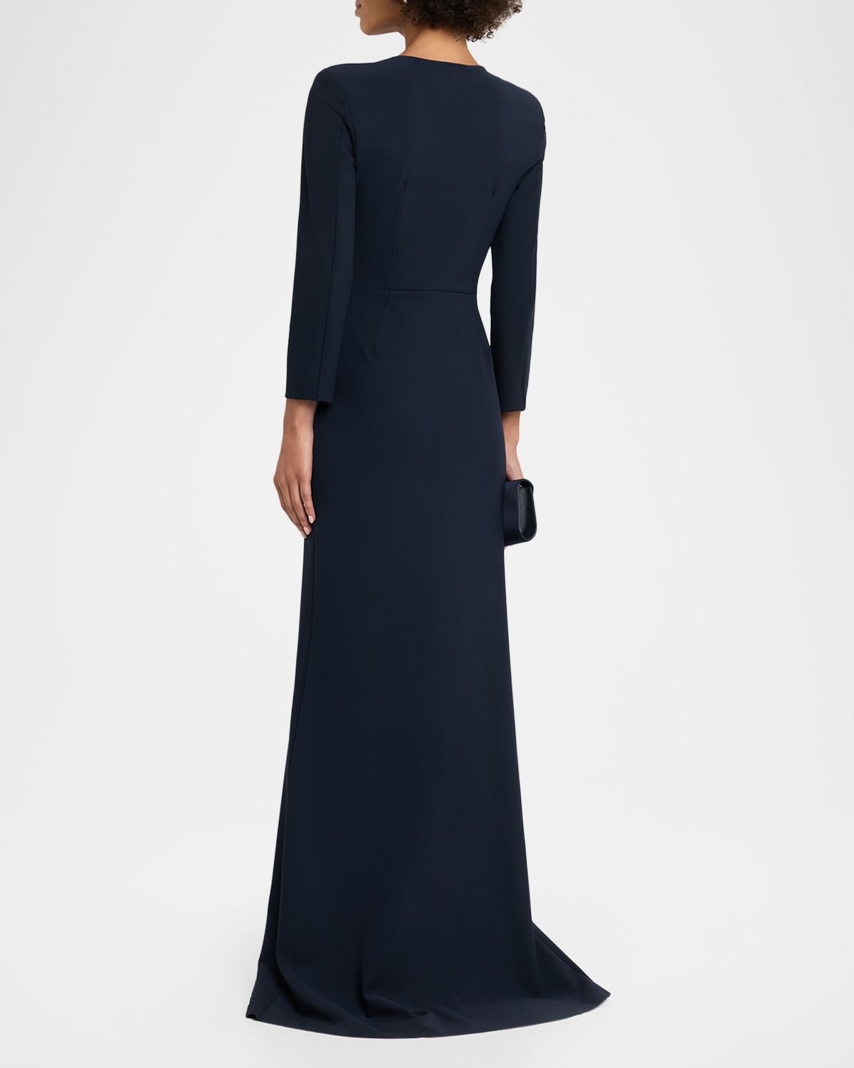 Chiara Boni La Petite Robe Wiesa Faux Pearl-Embellished Column Gown | Thumbnail 3 Chiara Boni La Petite Robe Wiesa Faux Pearl-Embellished Column Gown | Thumbnail 3