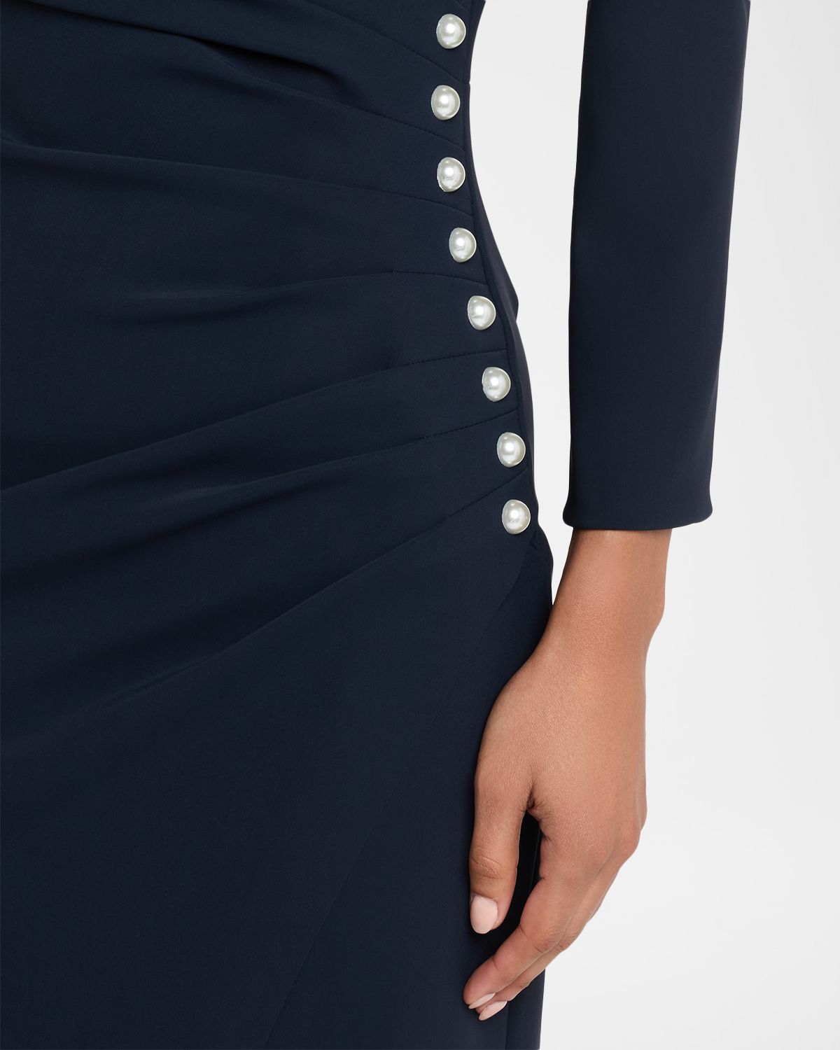 Chiara Boni La Petite Robe Wiesa Faux Pearl-Embellished Column Gown | Thumbnail 5 Chiara Boni La Petite Robe Wiesa Faux Pearl-Embellished Column Gown | Thumbnail 5