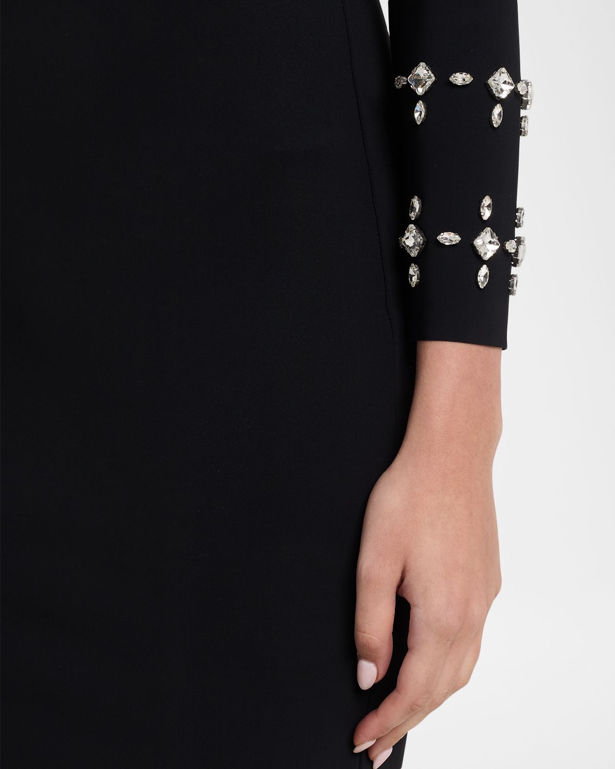 Chiara Boni La Petite Robe Klara Crystal-Embellished Bodycon Midi Dress | Thumbnail 5 Chiara Boni La Petite Robe Klara Crystal-Embellished Bodycon Midi Dress | Thumbnail 5
