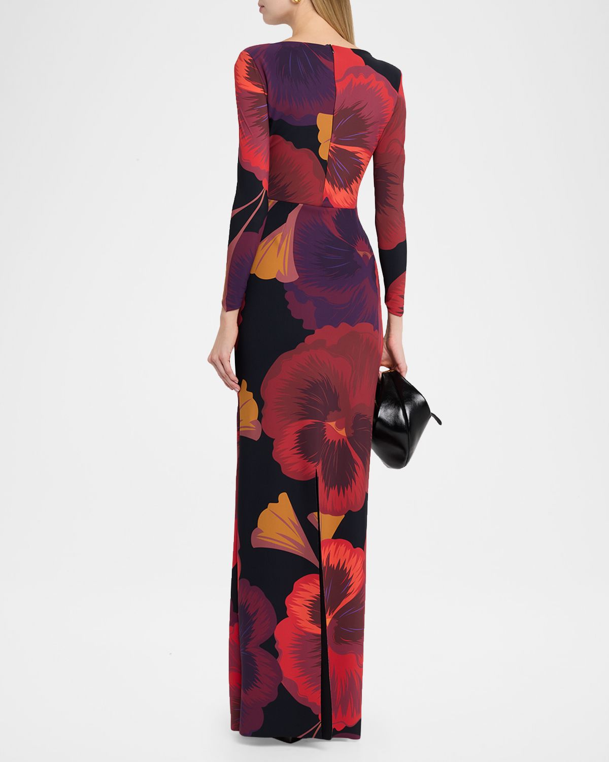 Chiara Boni La Petite Robe Soleo Floral-Print Column Gown | Thumbnail 3