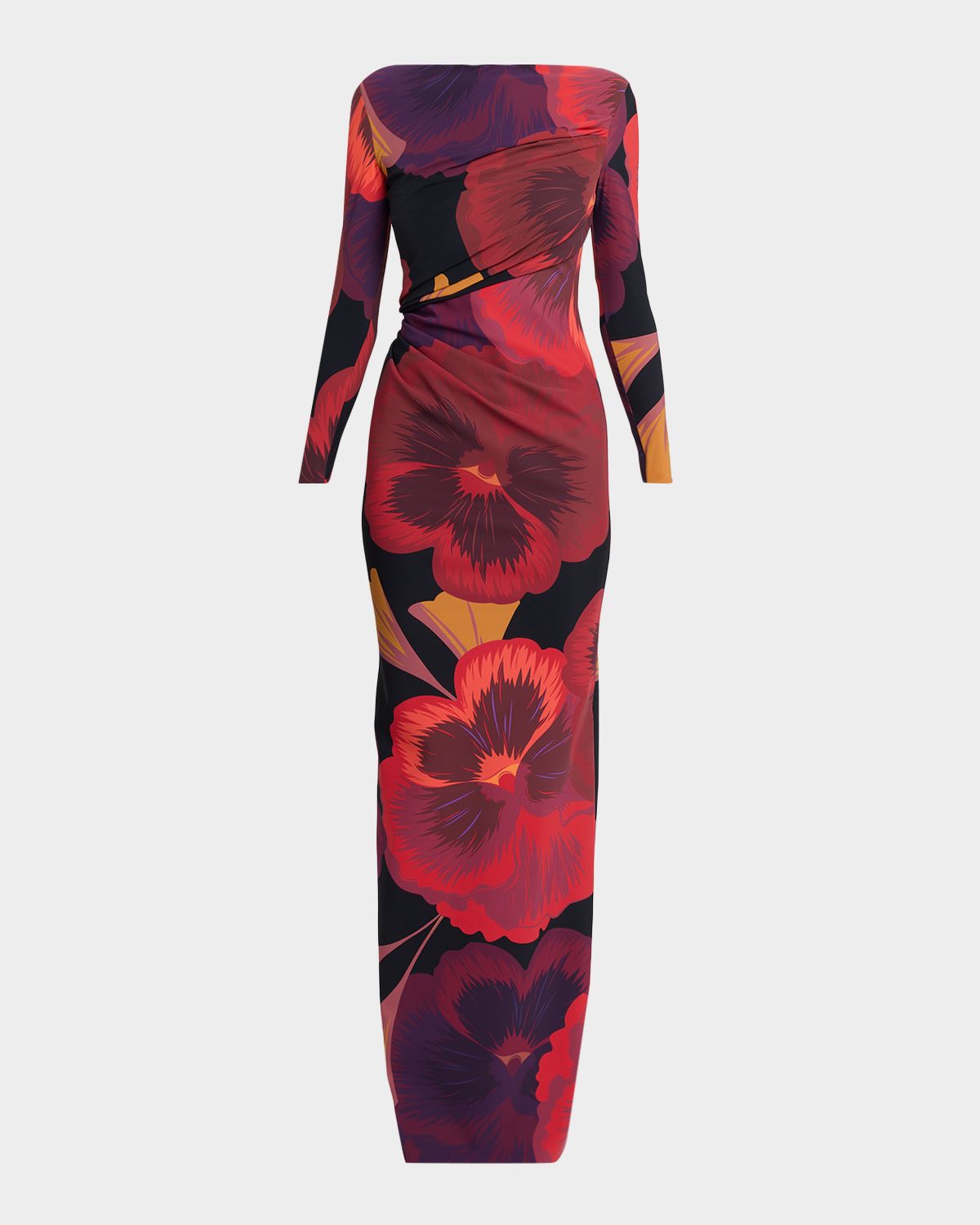 Chiara Boni La Petite Robe Soleo Floral-Print Column Gown