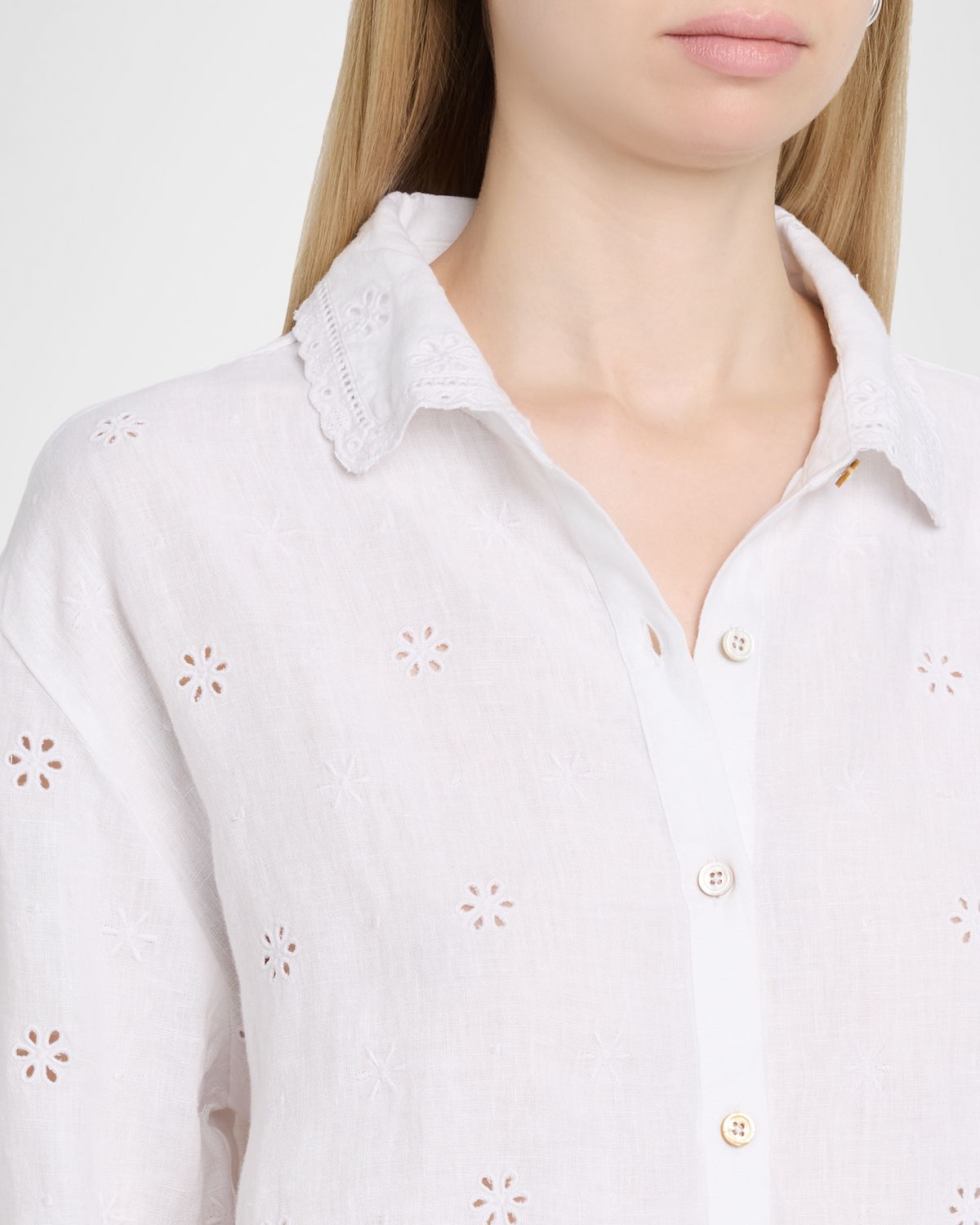 LoveShackFancy Delano Eyelet Linen Top | Thumbnail 5 LoveShackFancy Delano Eyelet Linen Top | Thumbnail 5