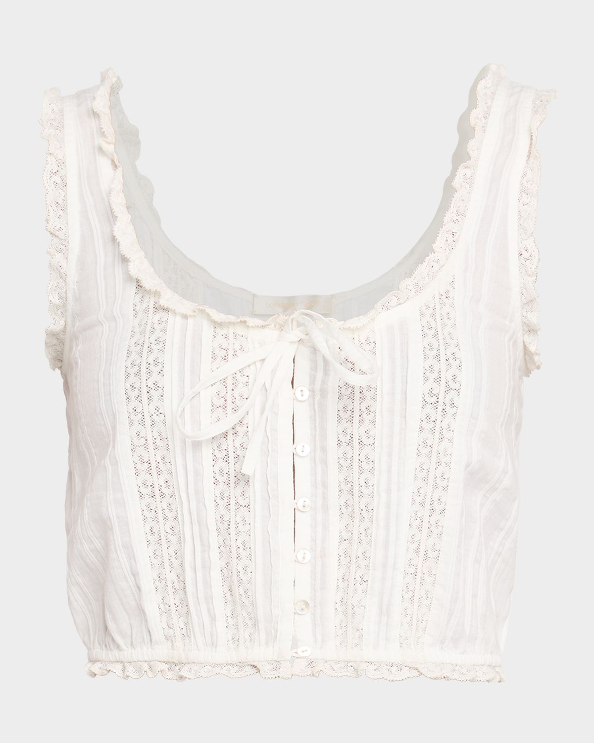 LoveShackFancy Blyss Cotton Sleeveless Top