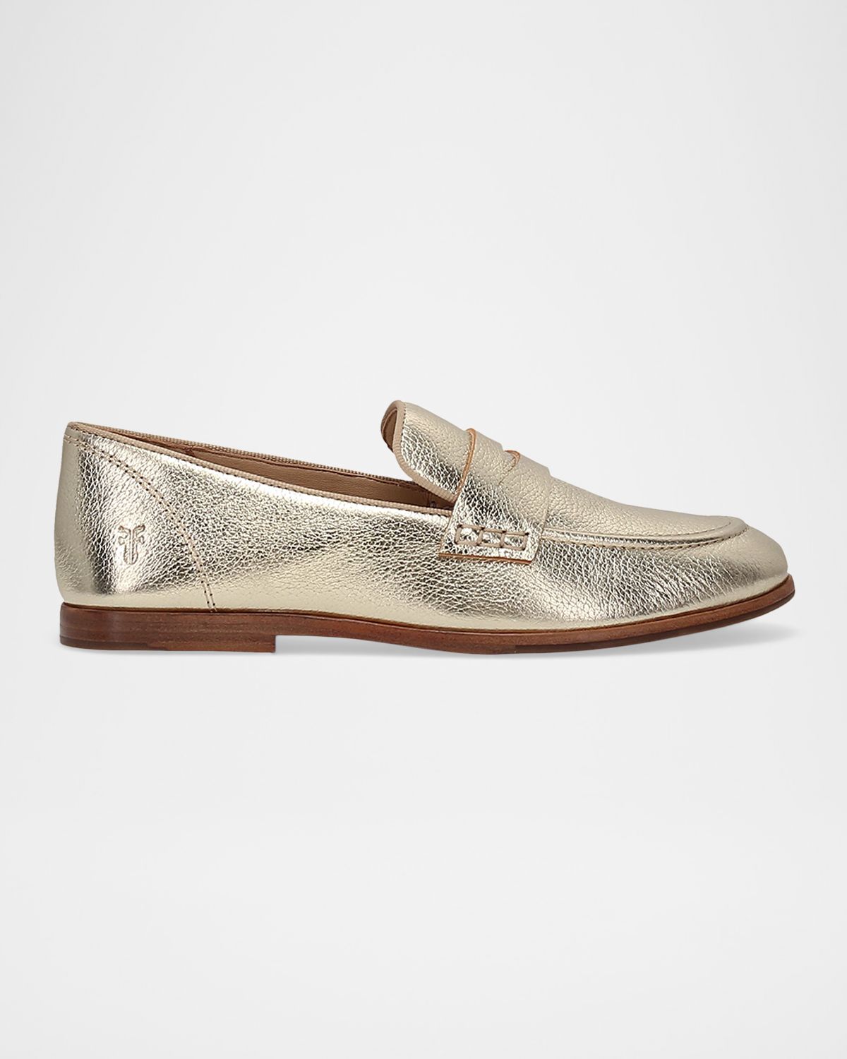 Frye Faith Metallic Leather Penny Loafers