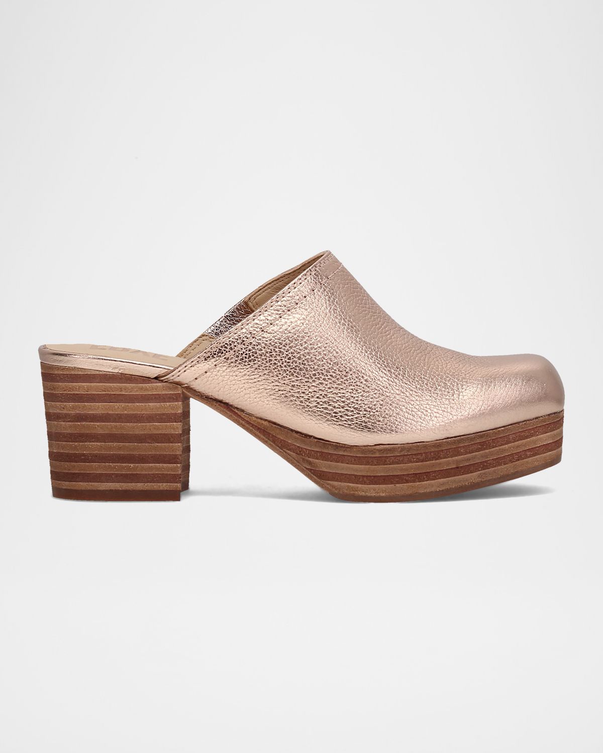 Frye Campus Tumbled Metallic Leather Clogs