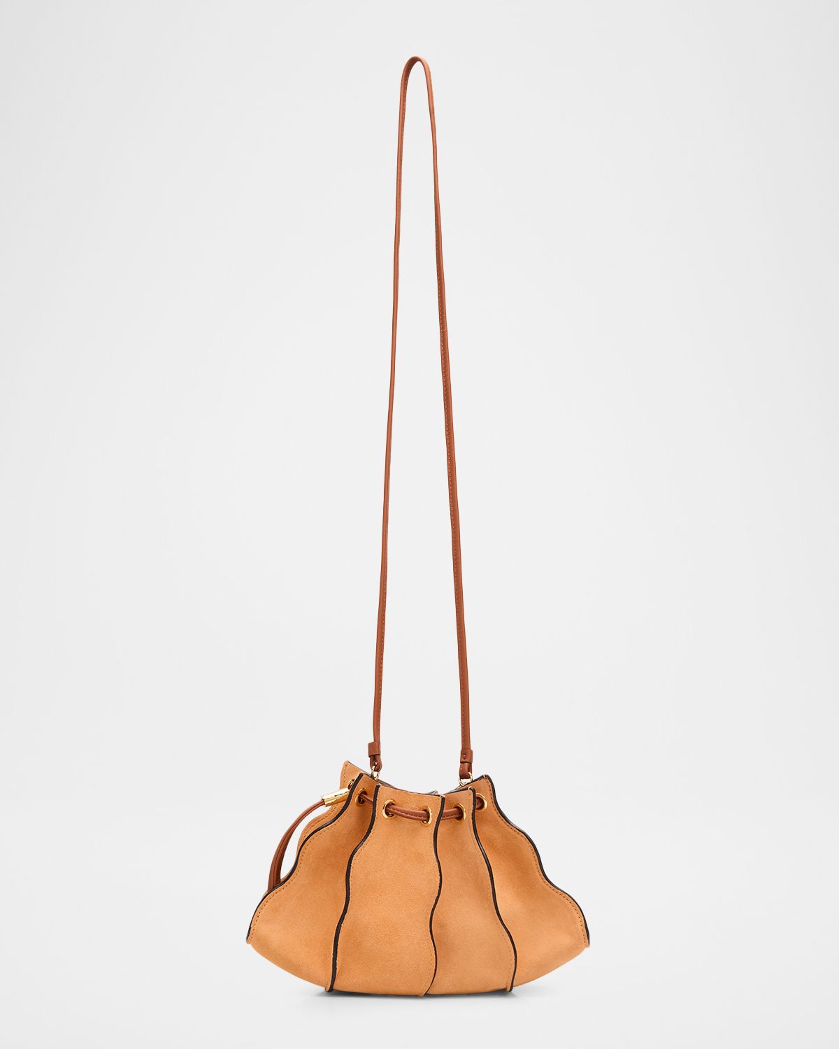 Ulla Johnson Adria Small Wavy Suede Crossbody Bag