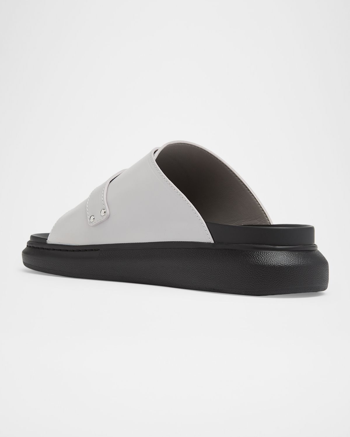 McQueen Men 's Rubber Overlapping-Upper Buckle Sandals - Women's Shoes