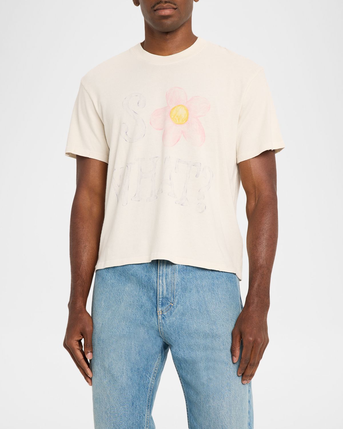 NAHMIAS Men 's So What Fitted Cotton T-Shirt | Thumbnail 4 NAHMIAS Men 's So What Fitted Cotton T-Shirt | Thumbnail 4