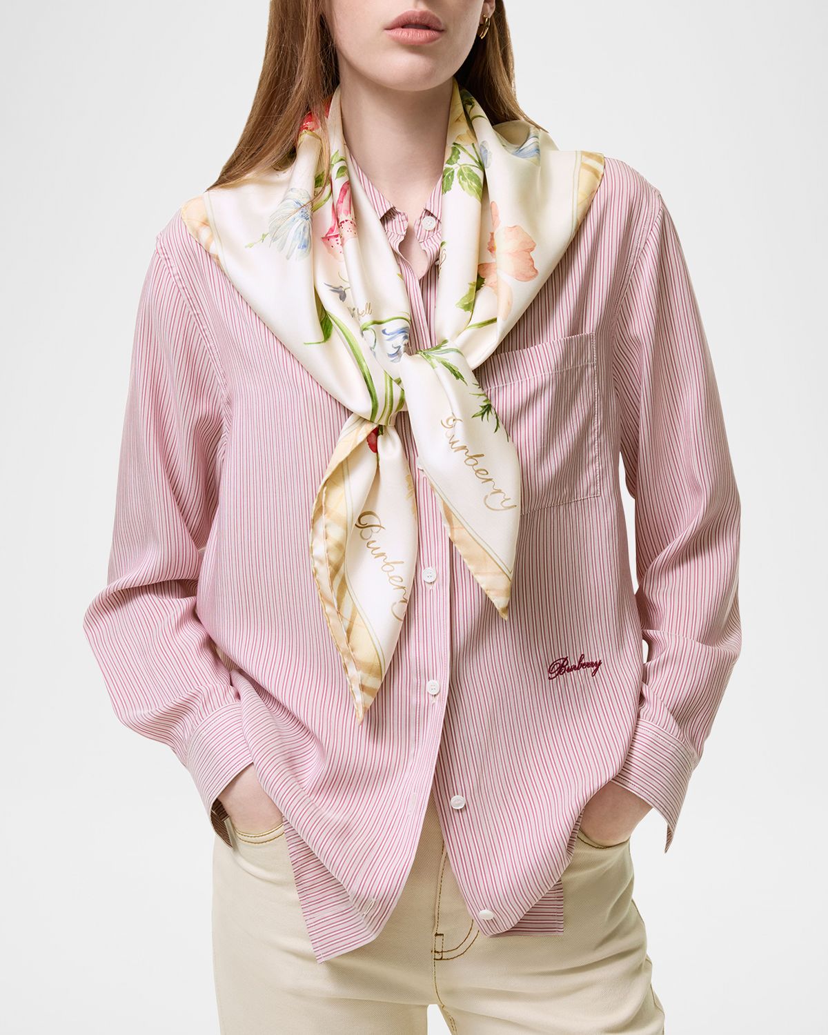 Burberry Blooms of Britain Silk Square Scarf | Thumbnail 5
