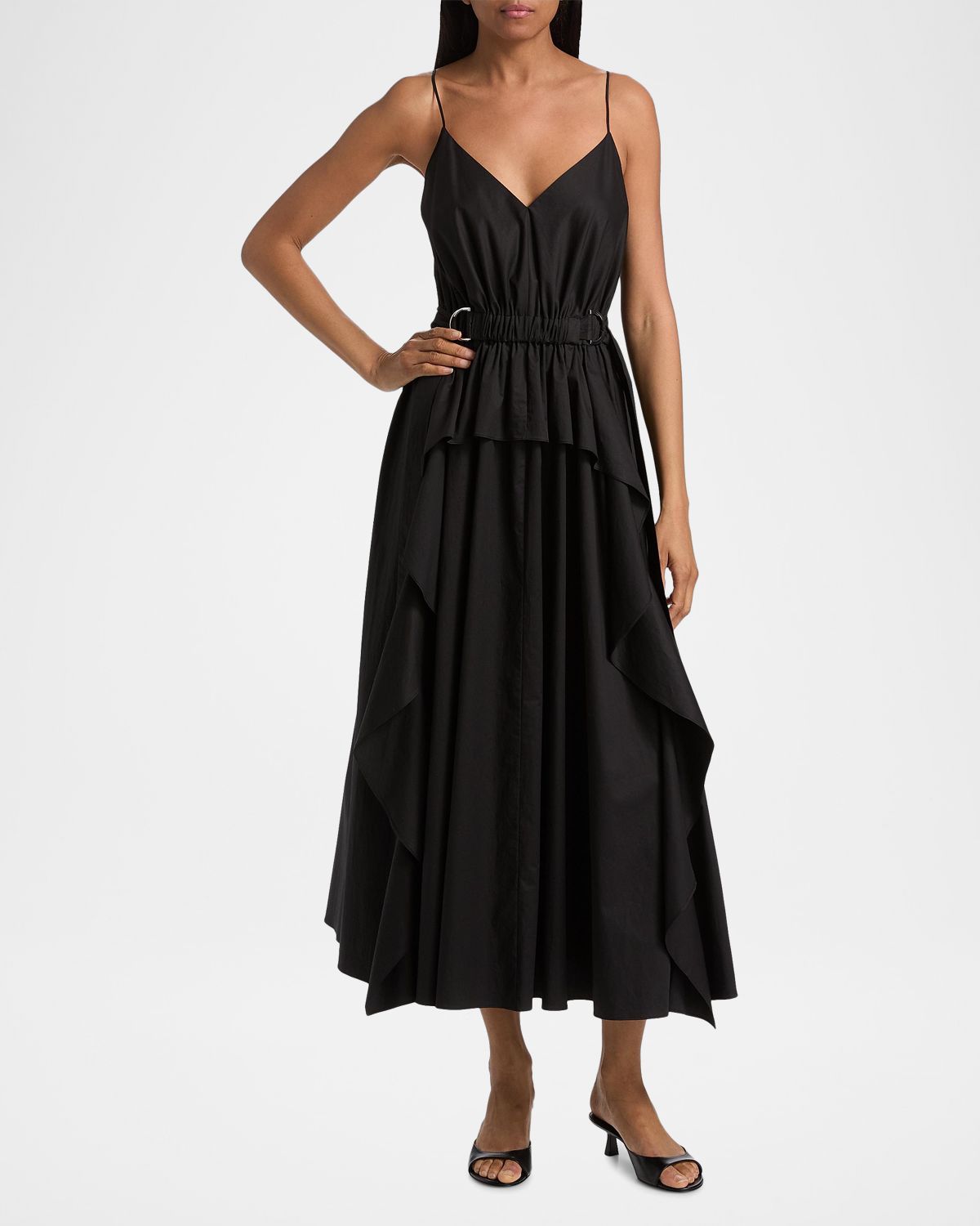 Derek Lam 10 Crosby Hattie Cotton Sateen Midi Dress | Thumbnail 2 Derek Lam 10 Crosby Hattie Cotton Sateen Midi Dress | Thumbnail 2