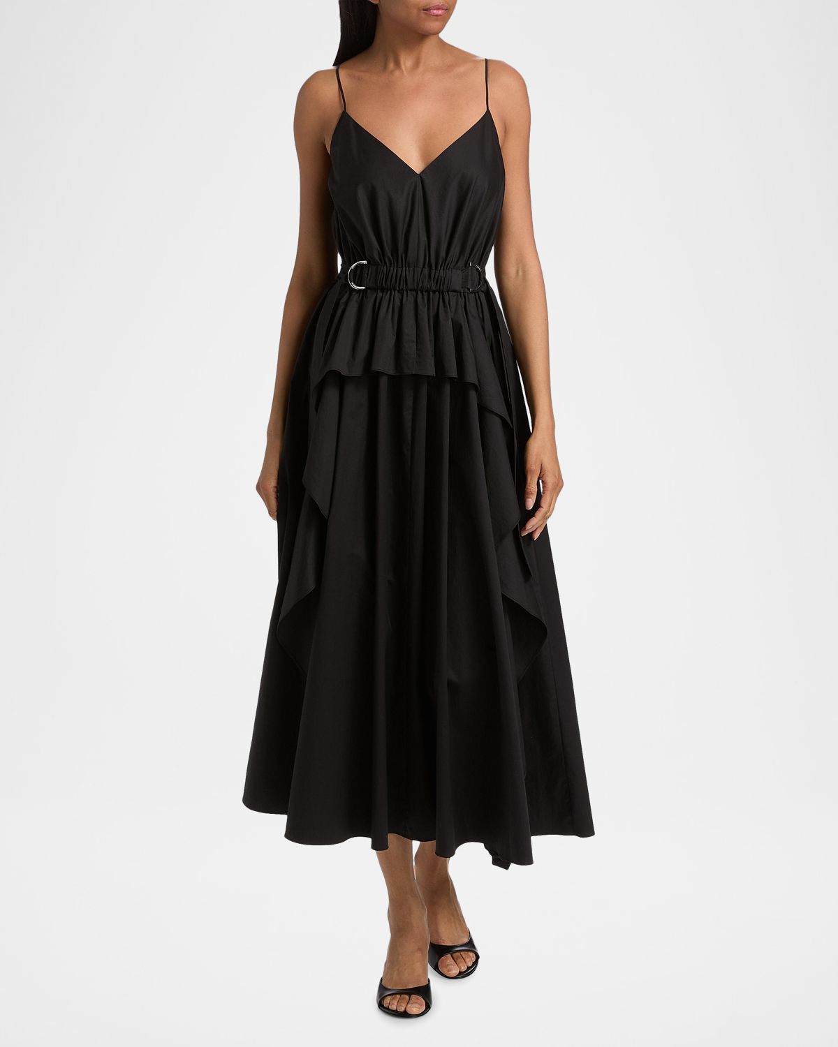 Derek Lam 10 Crosby Hattie Cotton Sateen Midi Dress | Thumbnail 4 Derek Lam 10 Crosby Hattie Cotton Sateen Midi Dress | Thumbnail 4