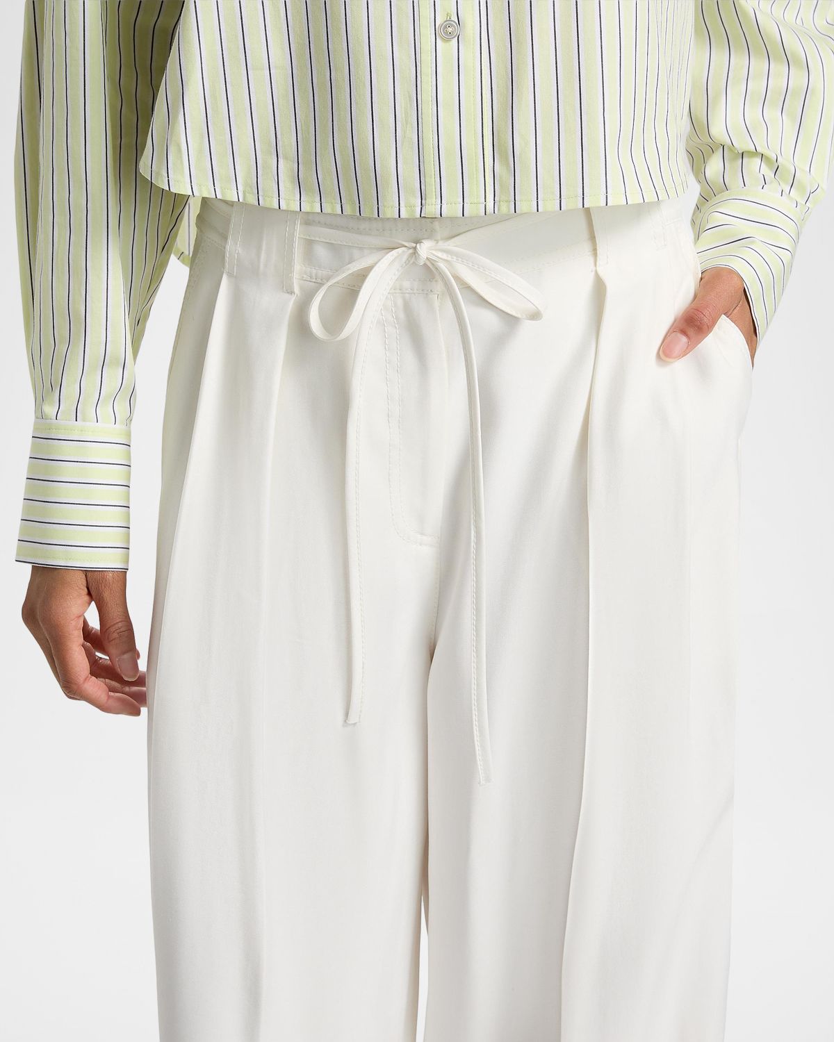Derek Lam 10 Crosby Archer Twill Wide-Leg Self-Belt Pants | Thumbnail 5 Derek Lam 10 Crosby Archer Twill Wide-Leg Self-Belt Pants | Thumbnail 5