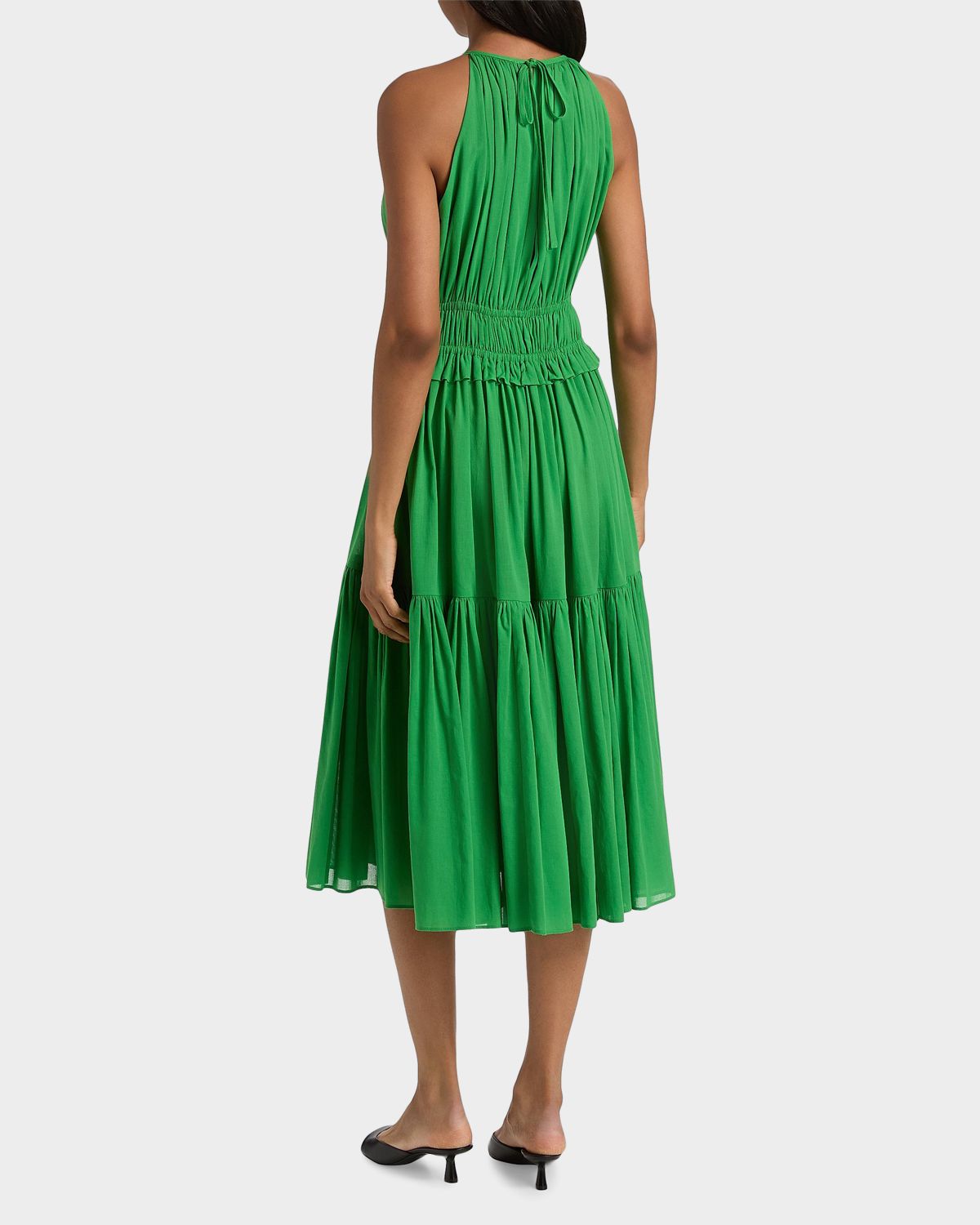 Derek Lam 10 Crosby Sloane Shirred Cotton Midi Dress | Thumbnail 3 Derek Lam 10 Crosby Sloane Shirred Cotton Midi Dress | Thumbnail 3