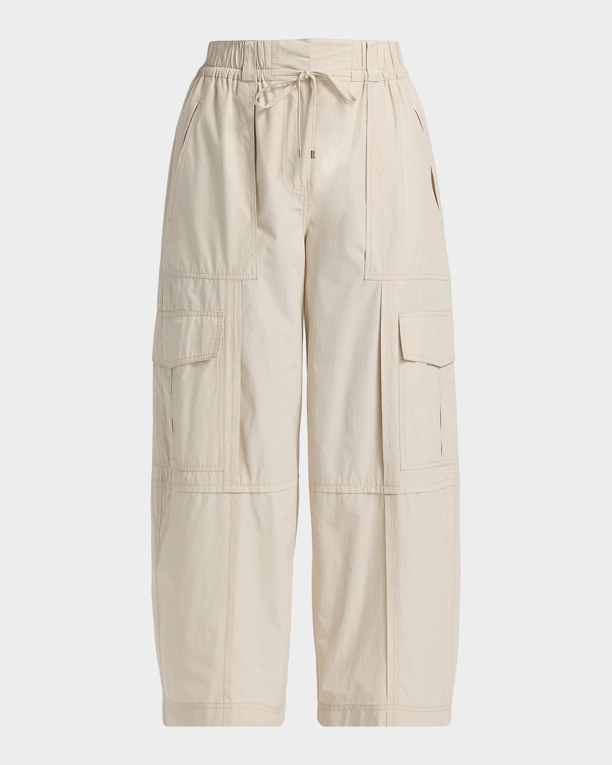 Derek Lam 10 Crosby Ruth Cotton Poplin Wide-Leg Crop Cargo Pants