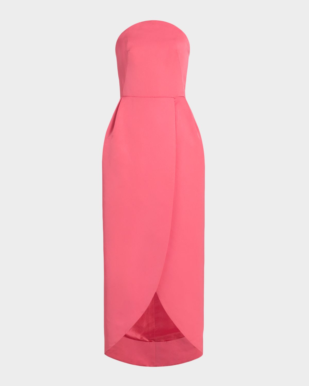 Oscar de la Renta Strapless Faille Tulip Gown
