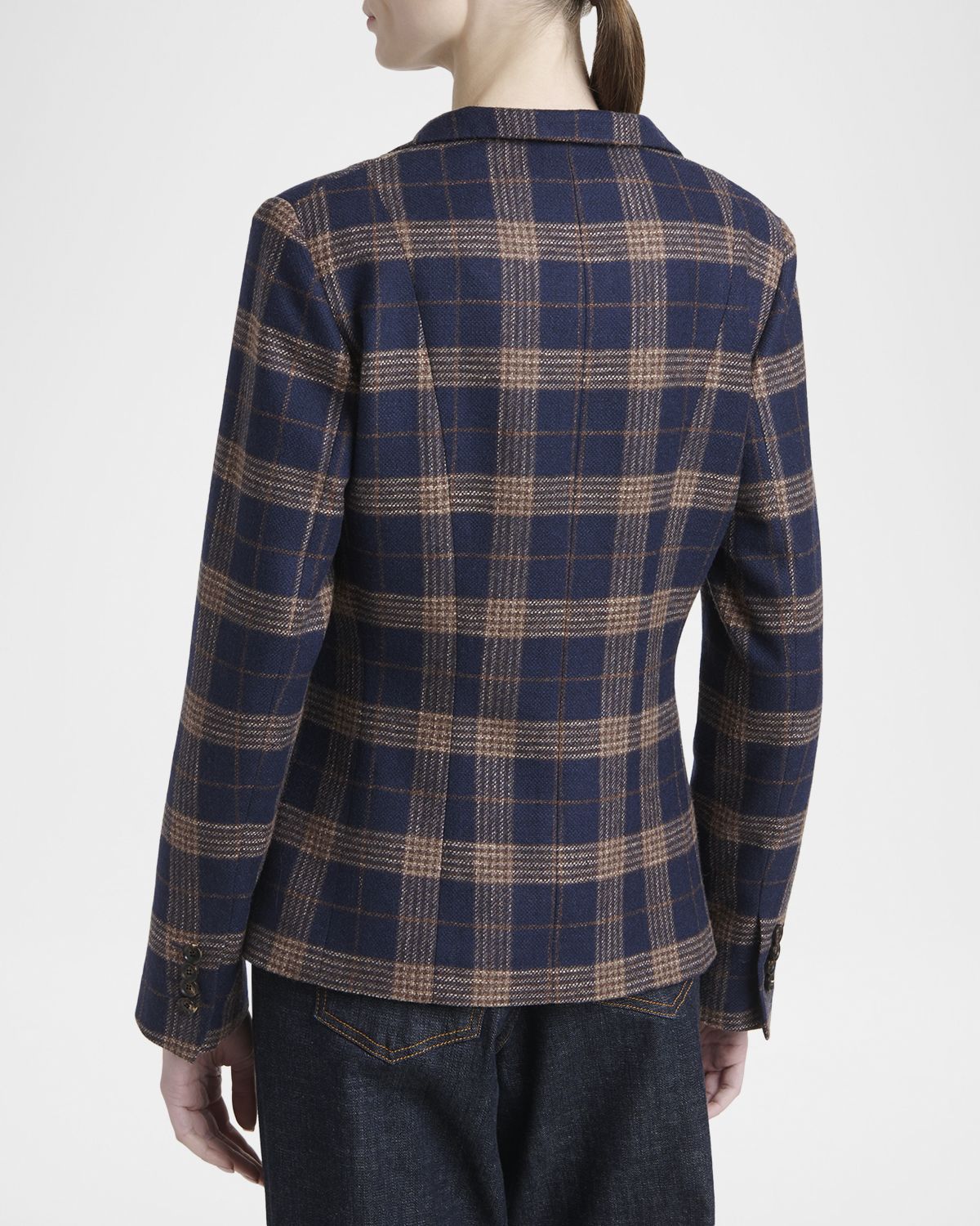 Kiton Plaid Single-Breasted Blazer | Thumbnail 3 Kiton Plaid Single-Breasted Blazer | Thumbnail 3