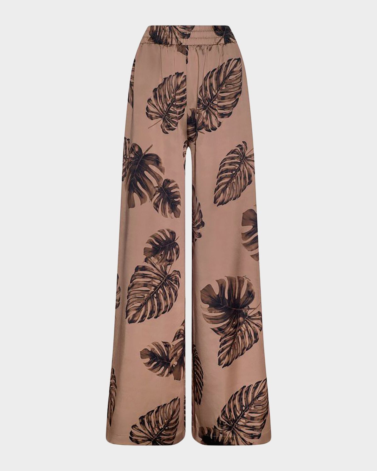 L 'Agence Lillian Botanical-Print Satin Pants