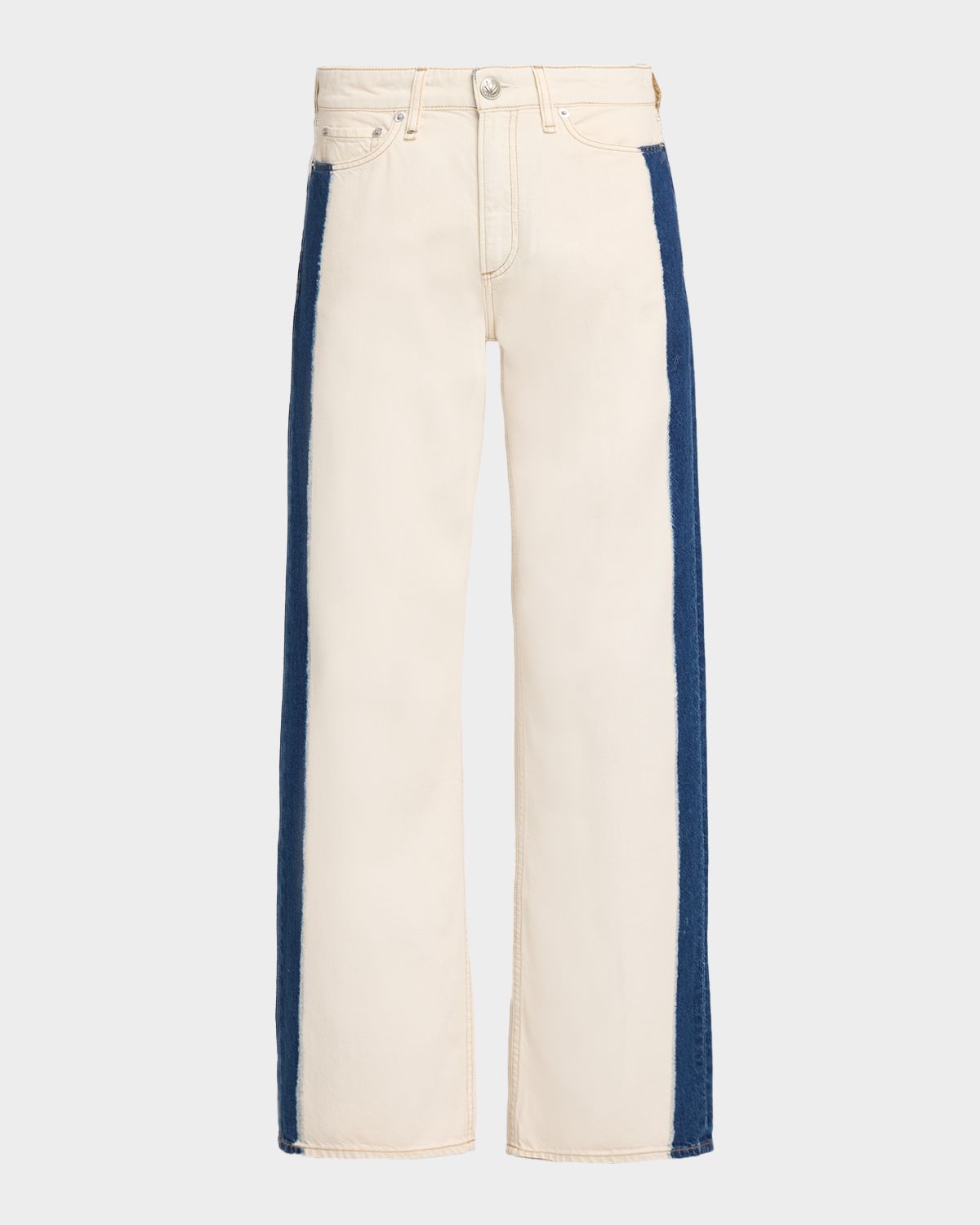 Rag & Bone Featherweight Logan Mid-Rise Two-Tone Jeans