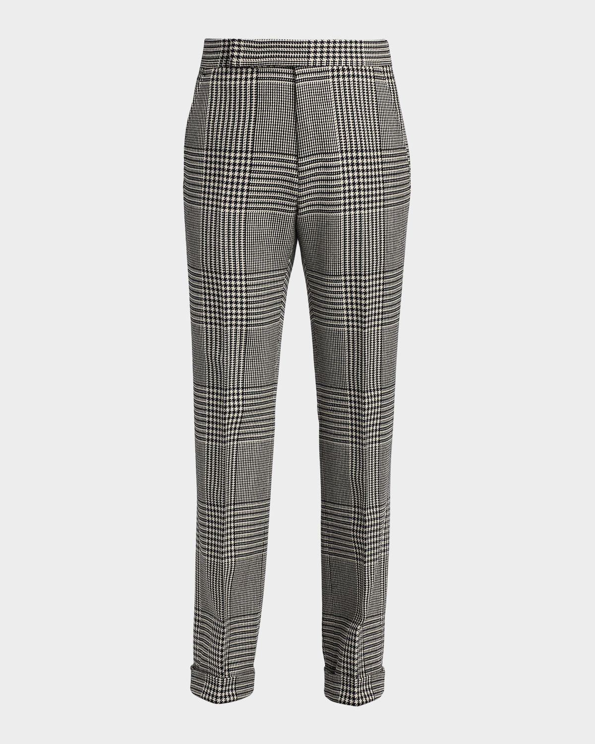 TOM FORD Men 's Master Prince of Wales Wool Trousers | Image 1 TOM FORD Men 's Master Prince of Wales Wool Trousers | Image 1
