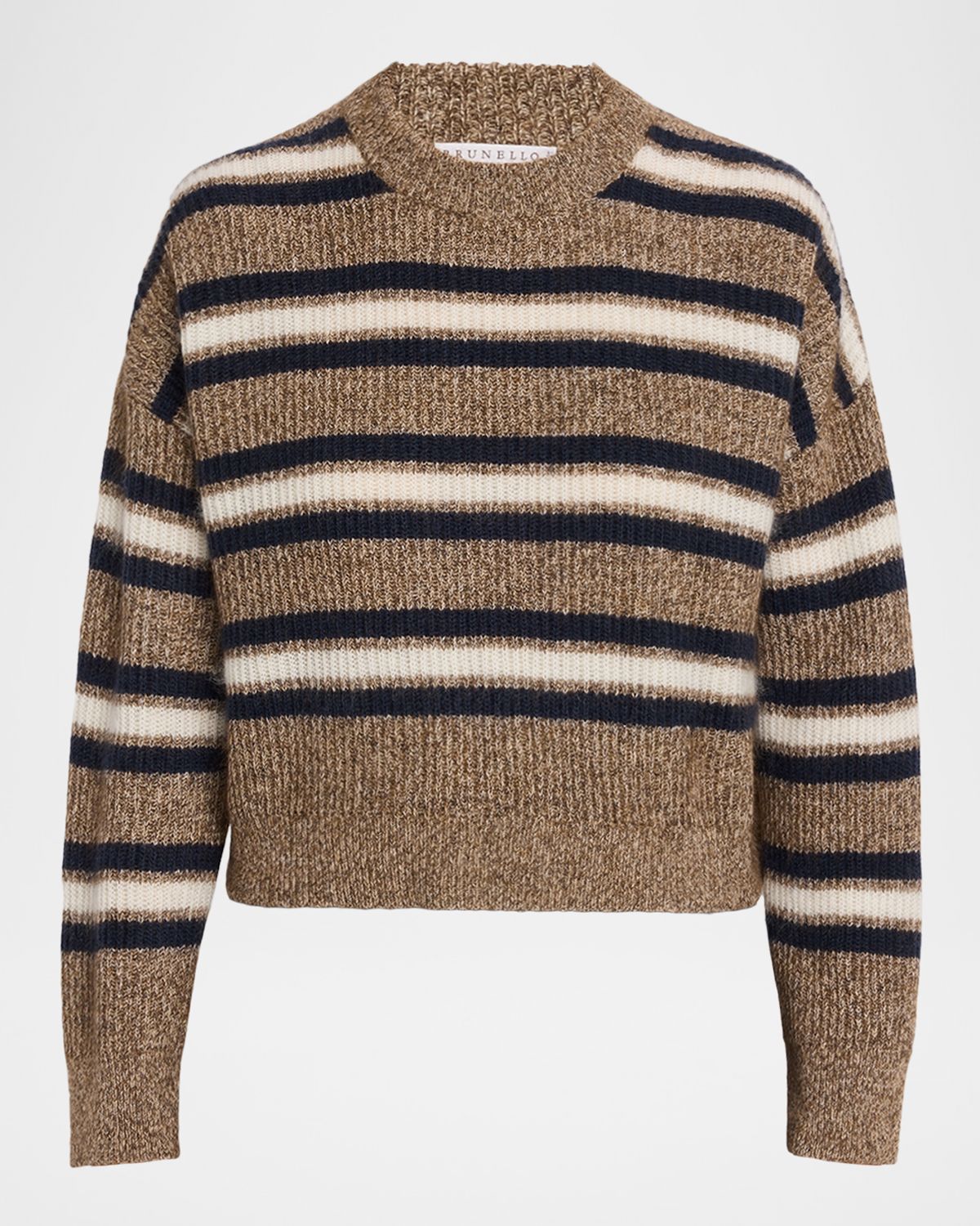 Brunello Cucinelli Cashmere-Mohair Striped Sweater | Thumbnail 6 Brunello Cucinelli Cashmere-Mohair Striped Sweater | Thumbnail 6