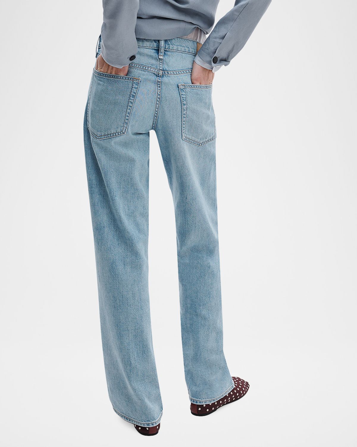 Rag & Bone Featherweight Cam Low-Rise Relaxed Straight Jeans | Thumbnail 3