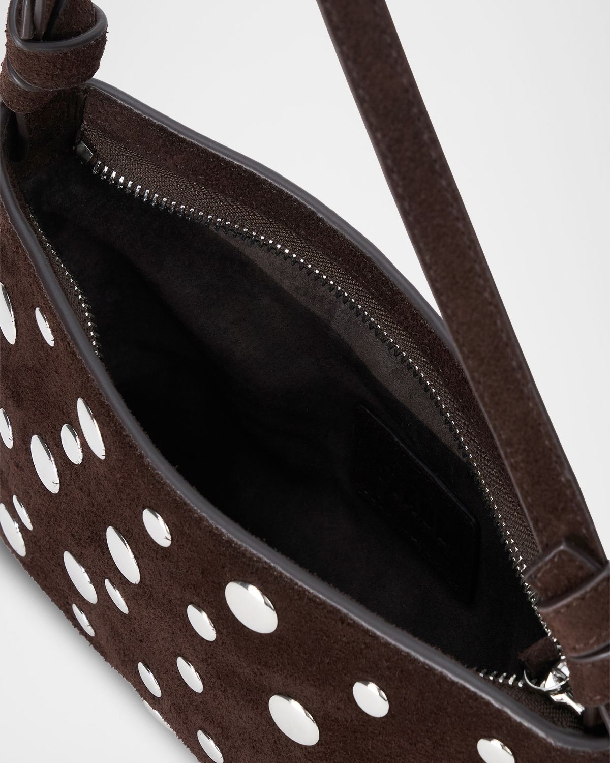 STAUD Dani Angular Studded Suede Shoulder Bag | Thumbnail 3 STAUD Dani Angular Studded Suede Shoulder Bag | Thumbnail 3