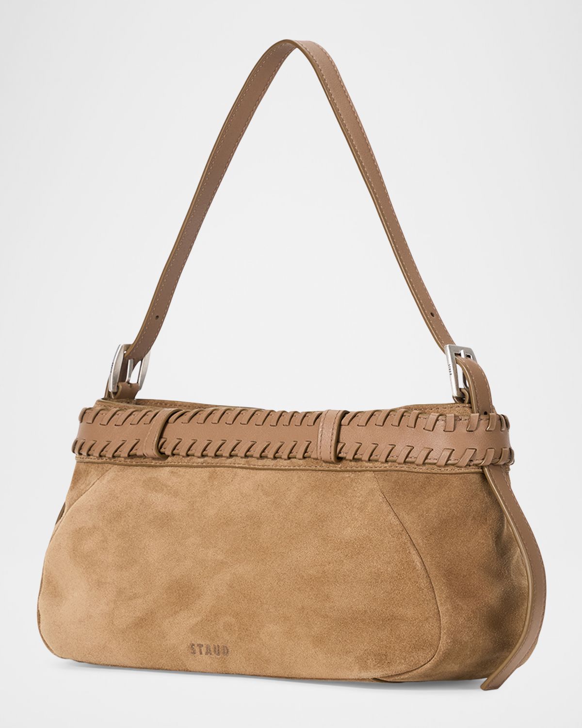 STAUD Brooklyn Buckled Suede Shoulder Bag | Thumbnail 2