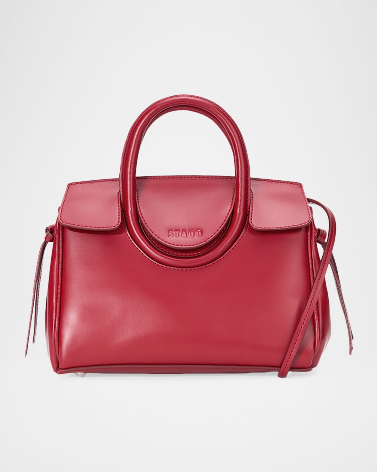 STAUD Maude Mini Leather Top Handle Bag