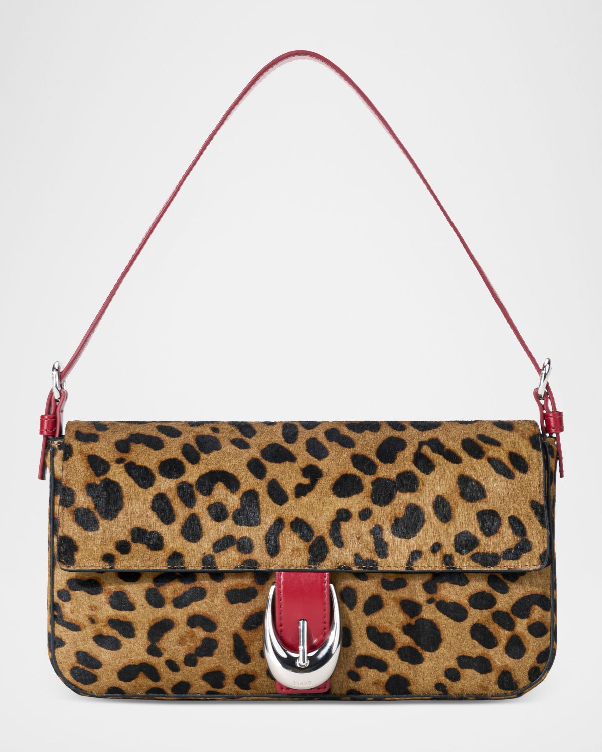 STAUD Harlow Printed Calf Hair Shoulder Bag