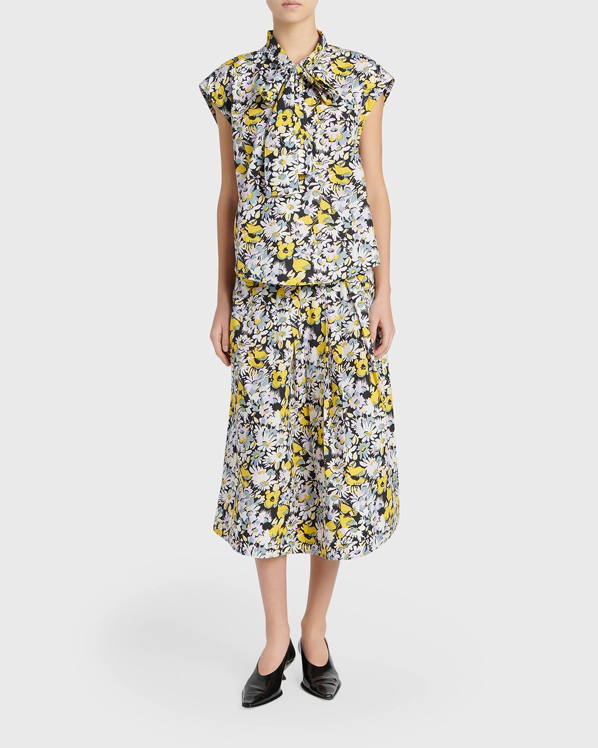 Marni Floral Tie-Neck Blouse | Thumbnail 5