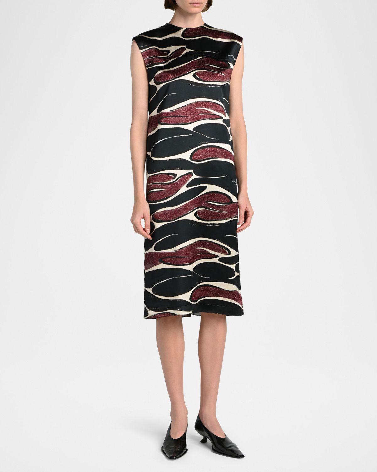 Marni Abstract Wave Sleeveless Midi Dress | Thumbnail 5 Marni Abstract Wave Sleeveless Midi Dress | Thumbnail 5