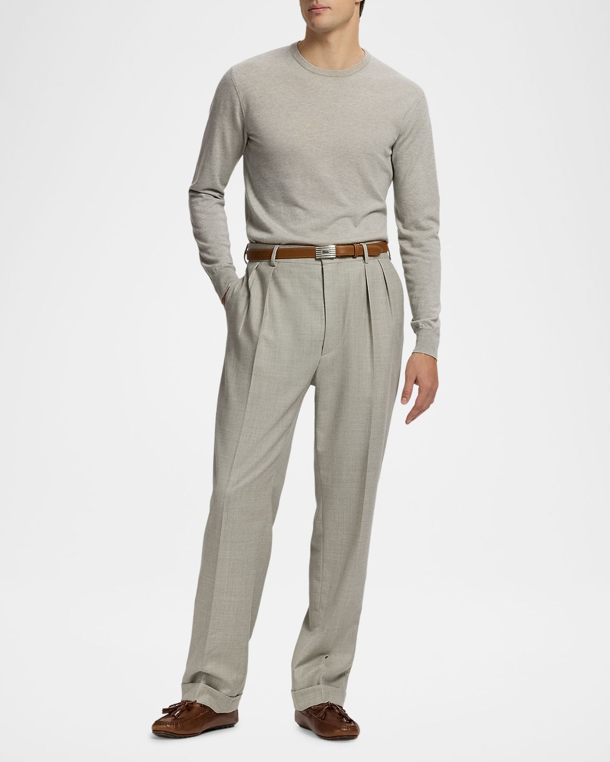 Ralph Lauren Purple Label Men 's 18GG Cashmere Crewneck Sweater | Thumbnail 2