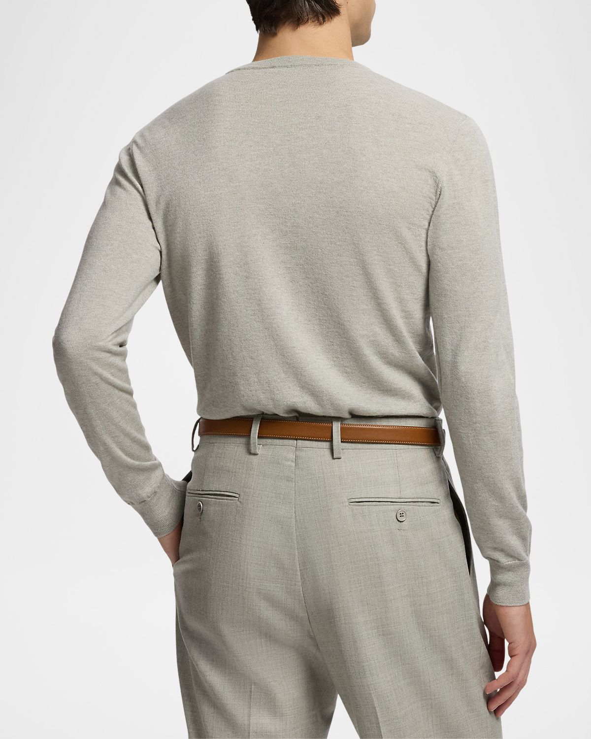 Ralph Lauren Purple Label Men 's 18GG Cashmere Crewneck Sweater | Thumbnail 3