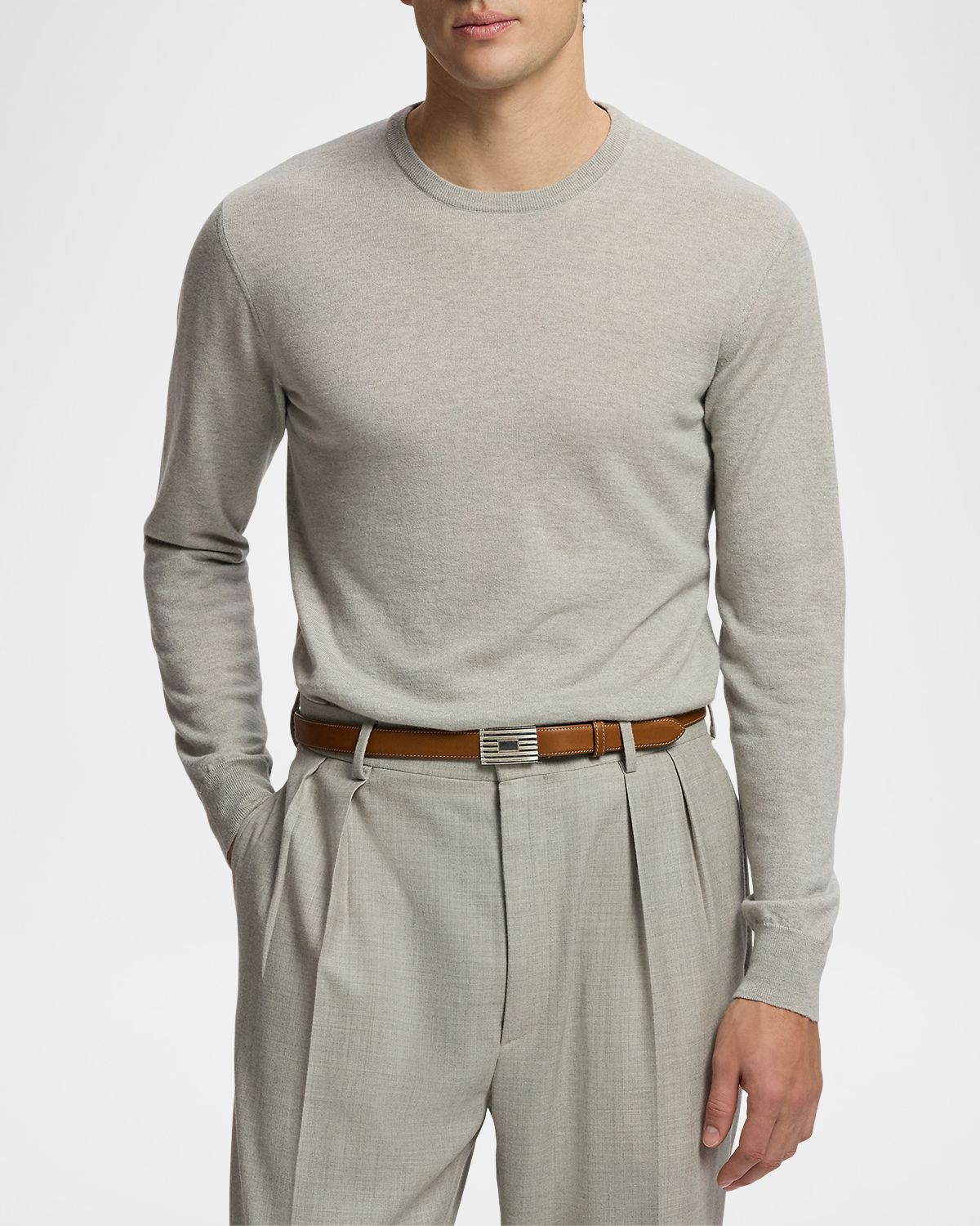 Ralph Lauren Purple Label Men 's 18GG Cashmere Crewneck Sweater | Thumbnail 4