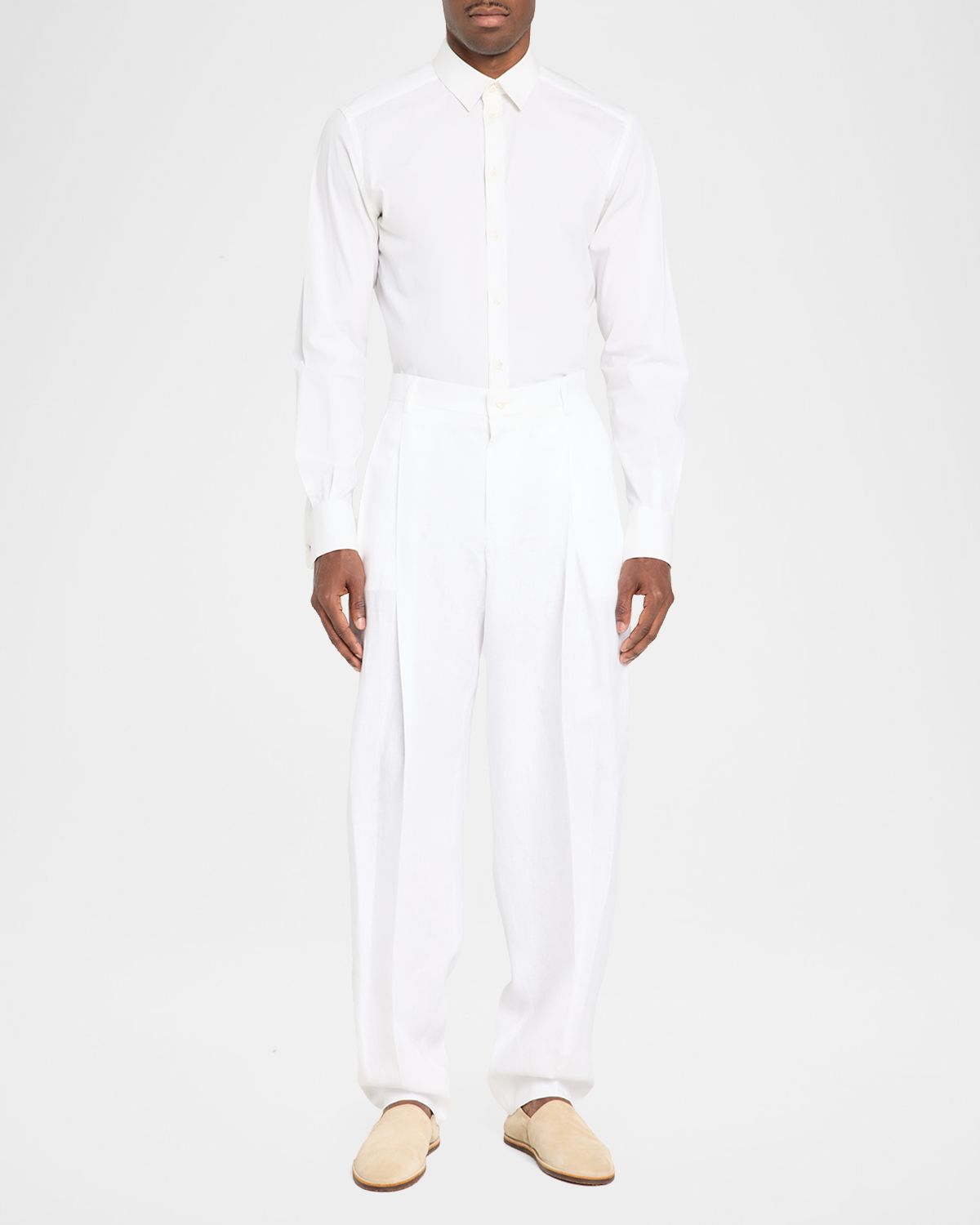 Dolce & Gabbana Men 's Linen Double-Pleated Pants | Thumbnail 5 Dolce & Gabbana Men 's Linen Double-Pleated Pants | Thumbnail 5