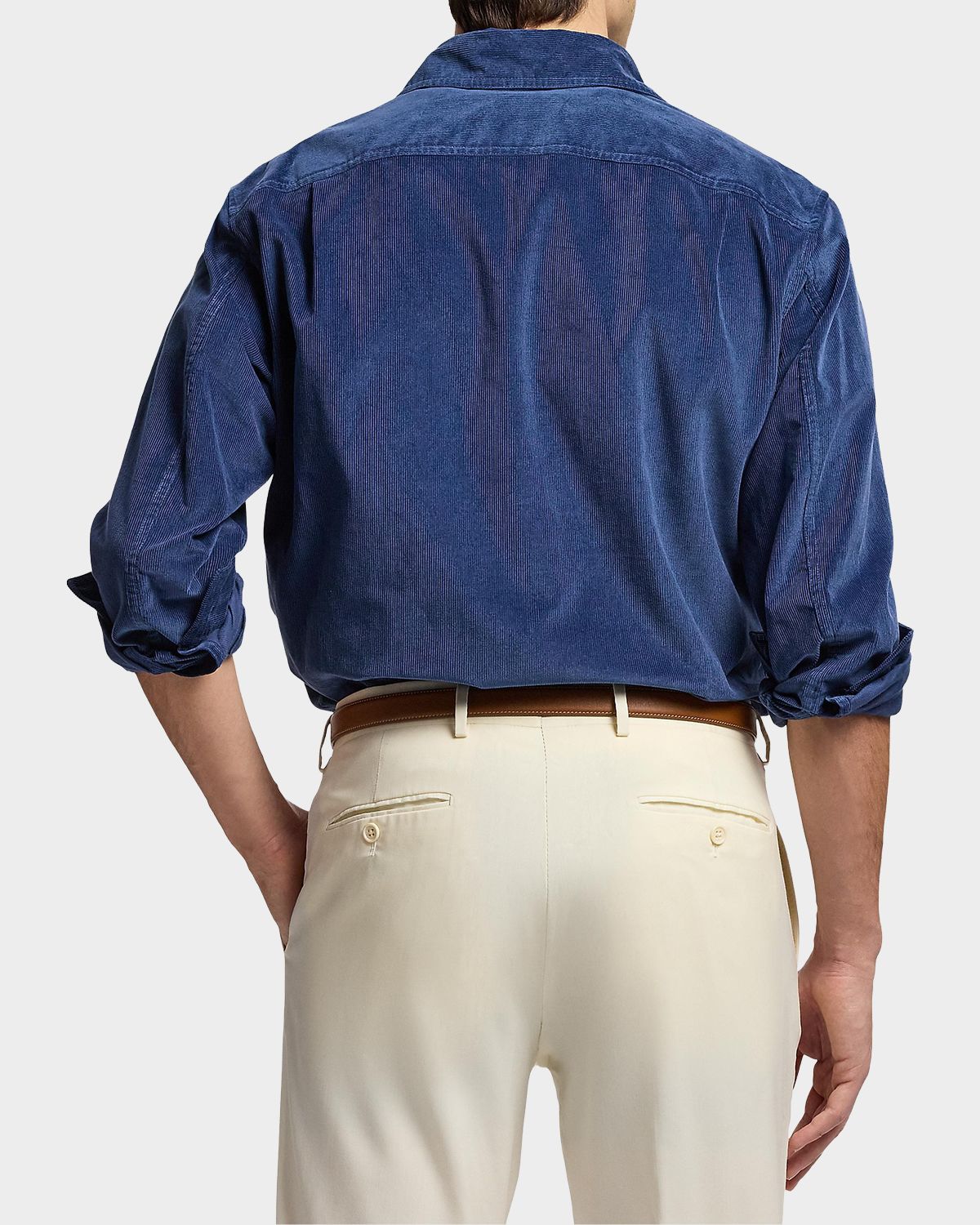 Ralph Lauren Purple Label Men 's Sea Island Cotton Corduroy Button-Down Shirt | Thumbnail 3 Ralph Lauren Purple Label Men 's Sea Island Cotton Corduroy Button-Down Shirt | Thumbnail 3