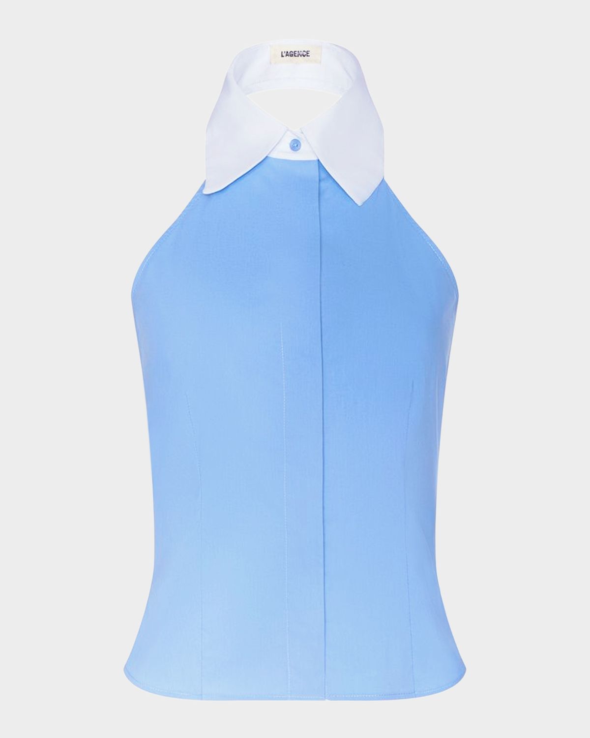 L 'Agence Rina Cotton Poplin Collared Halter Top | Thumbnail 6 L 'Agence Rina Cotton Poplin Collared Halter Top | Thumbnail 6