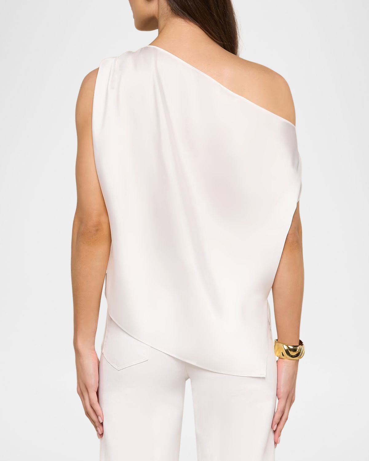 L 'Agence Driselle Buckle-Embellished Satin Scarf Top | Thumbnail 3